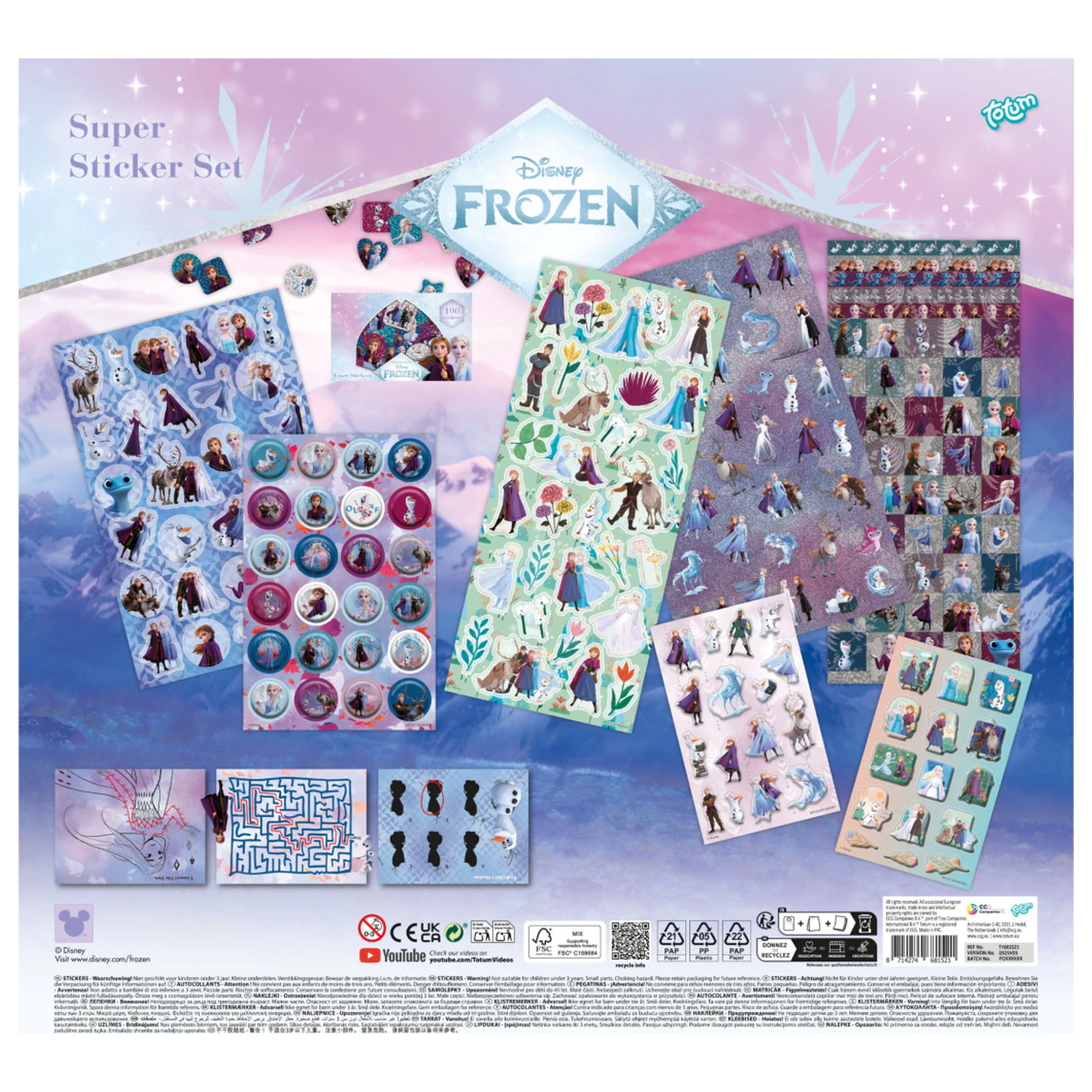 Disney Frozen Adventure Super Set nalepk z igro fotografija izdelka