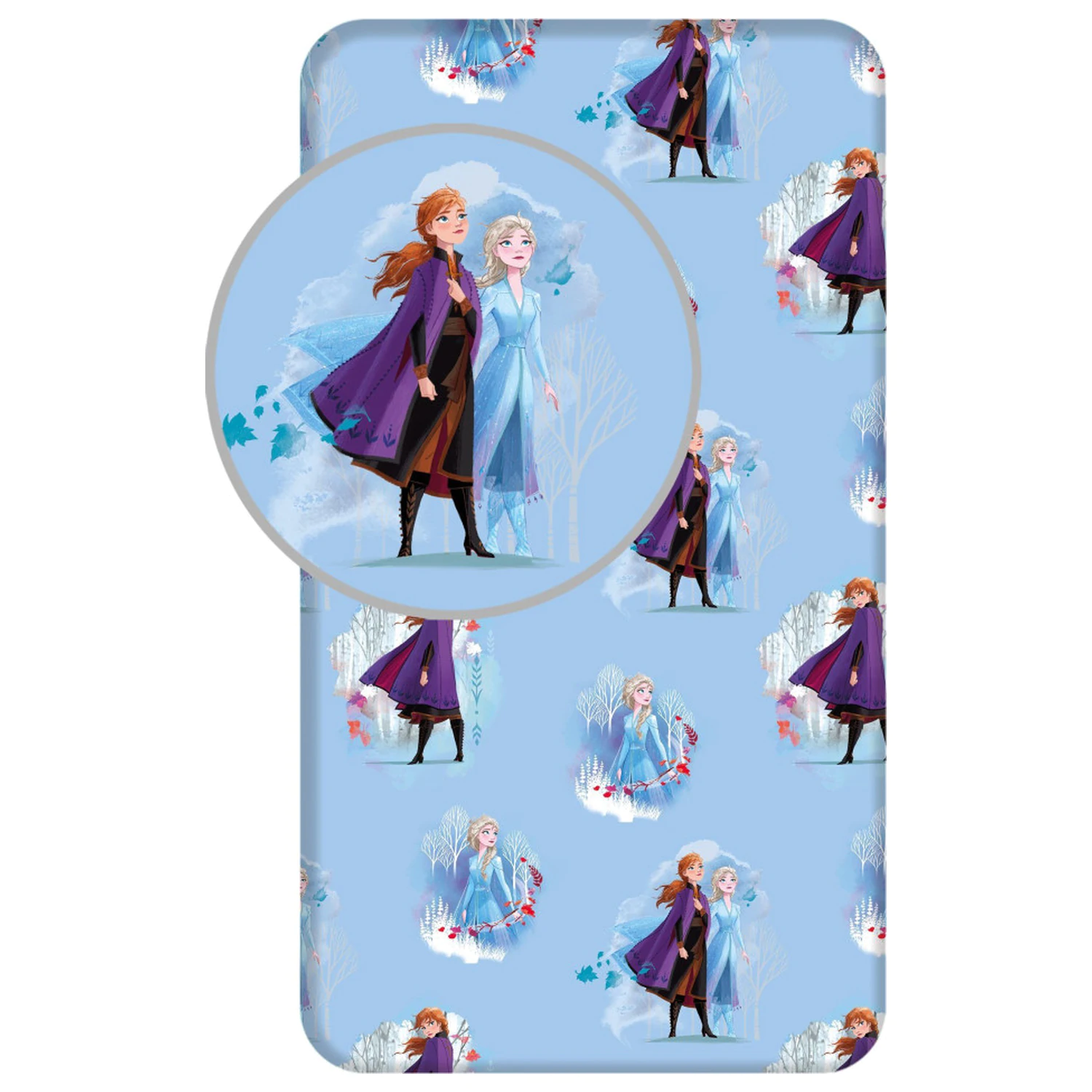 Disney Frozen Modri listi Napenjalna rjuha 90*200 cm fotografija izdelka