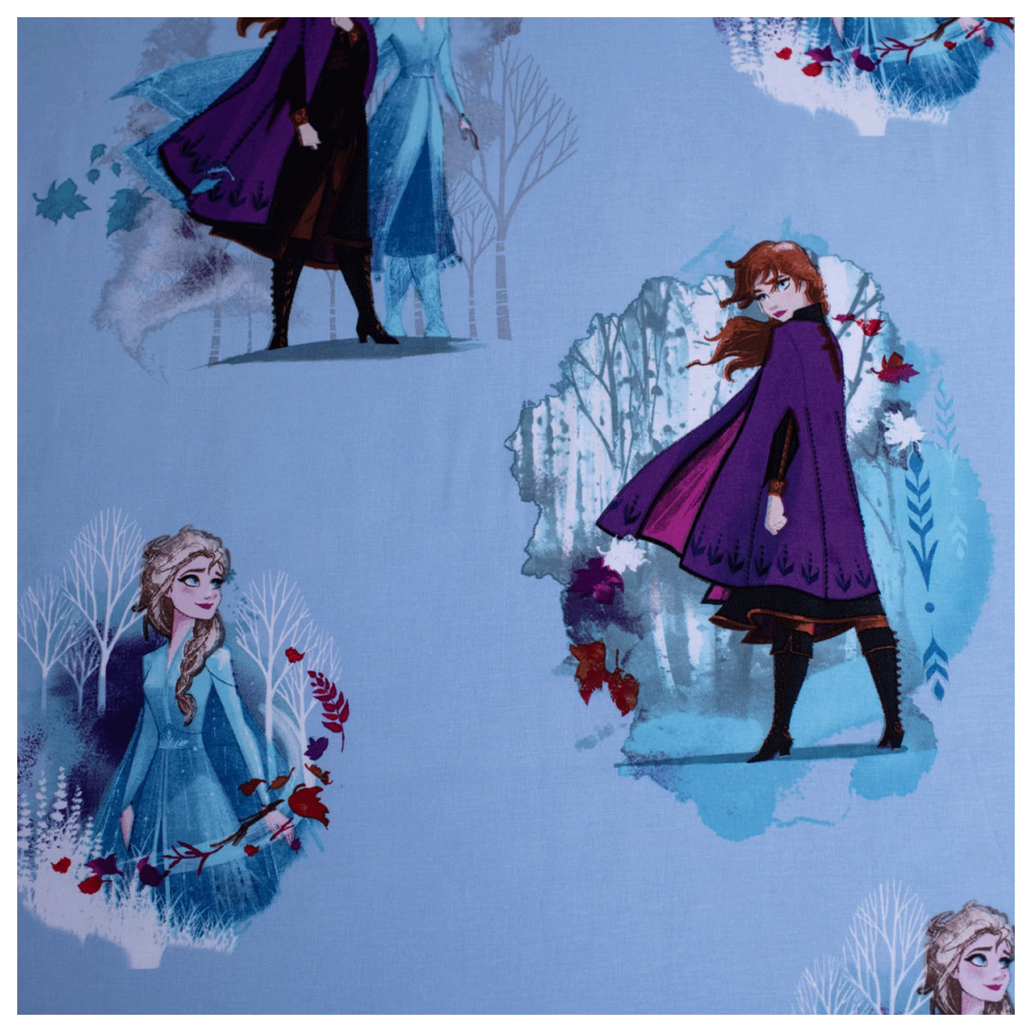 Disney Frozen Modri listi Napenjalna rjuha 90*200 cm fotografija izdelka