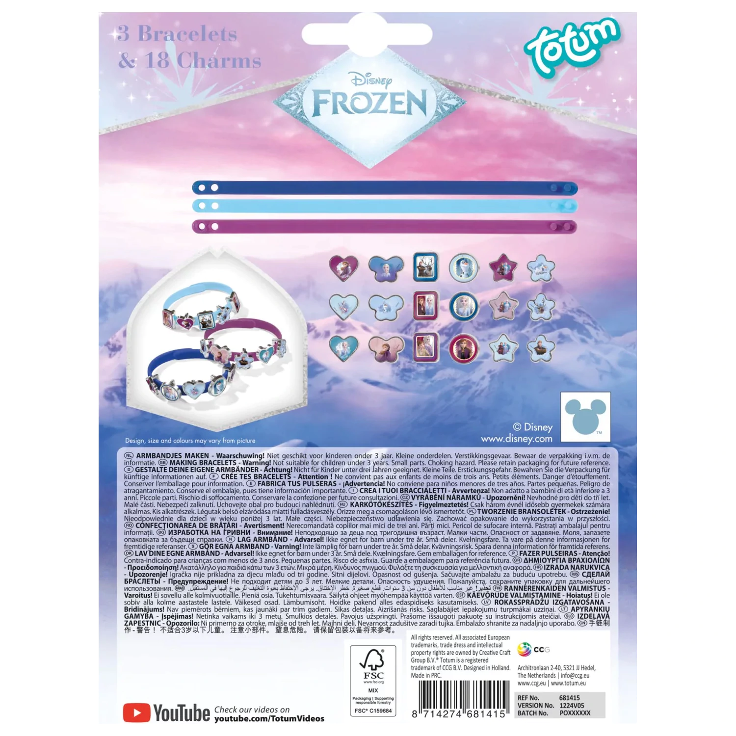 Disney Frozen Destiny komplet za izdelavo zapestnic fotografija izdelka