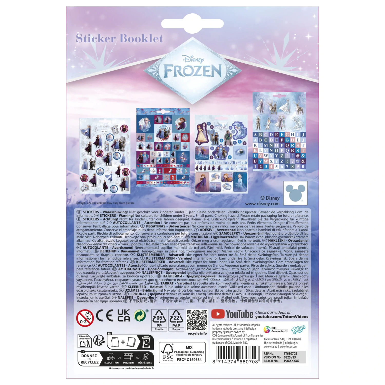 Disney Frozen Destiny set nalepk fotografija izdelka