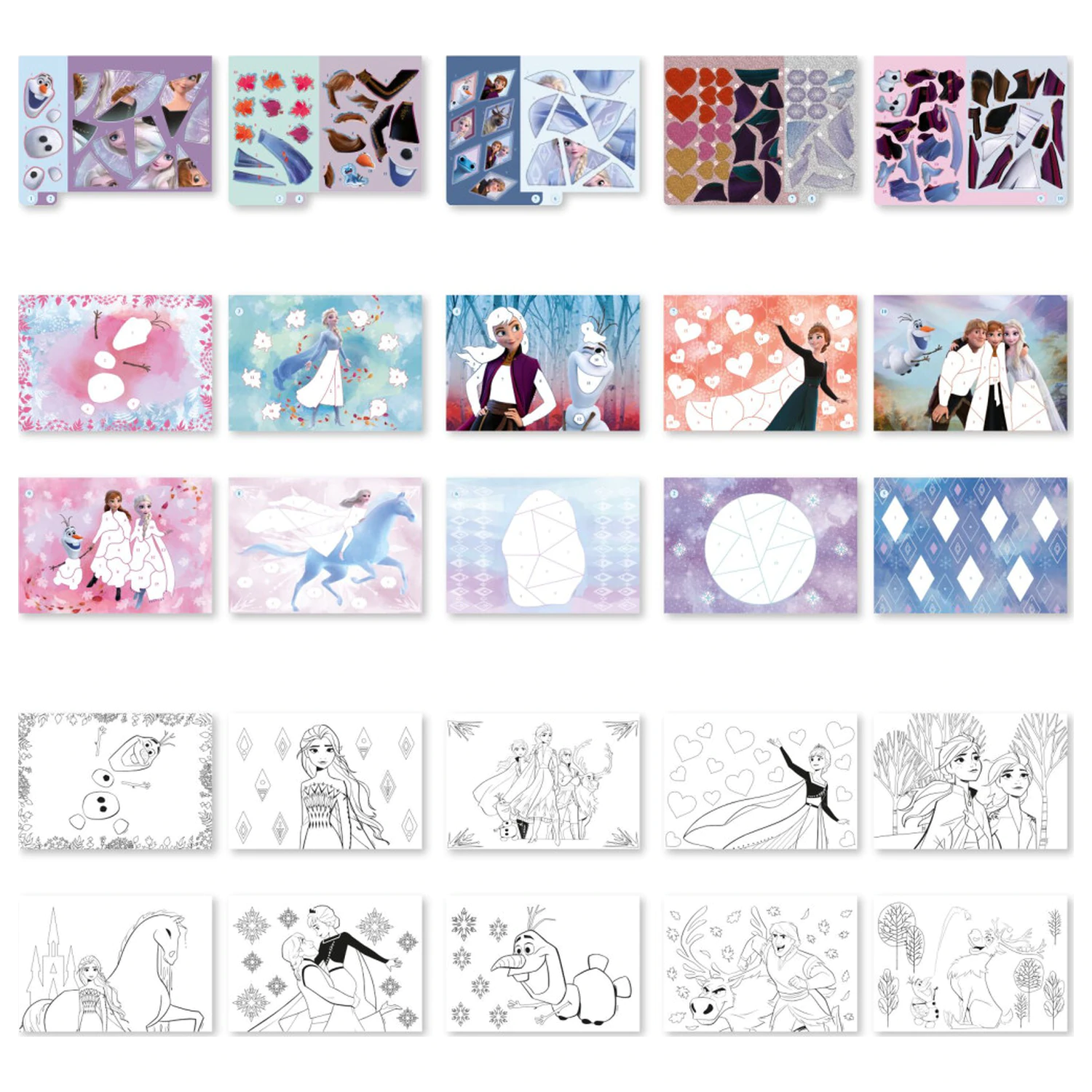 Disney Frozen Destiny sestavljanka, nalepke in komplet za barvanje fotografija izdelka