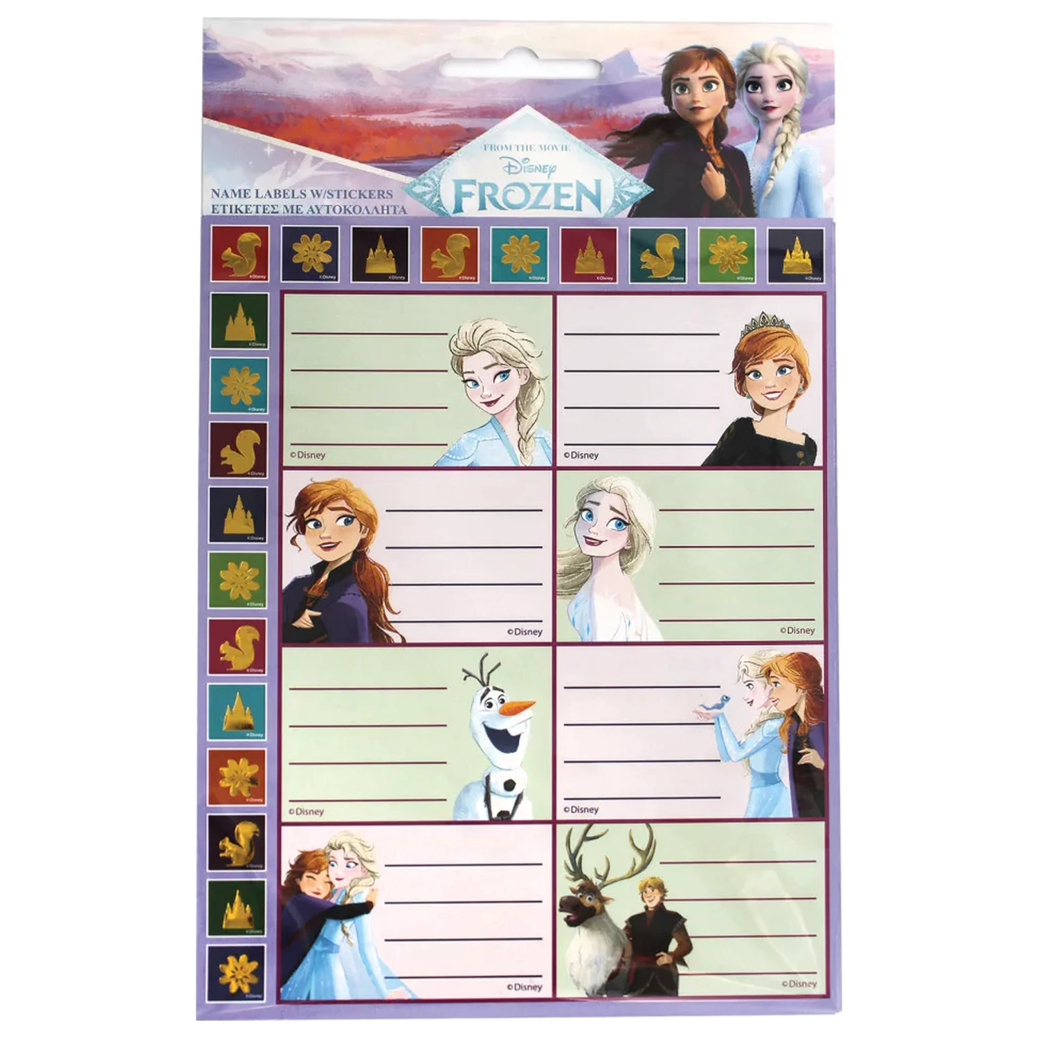 Disney Frozen Forever nalepke za zvezek s samolepilnimi nalepkami 16 kosov fotografija izdelka