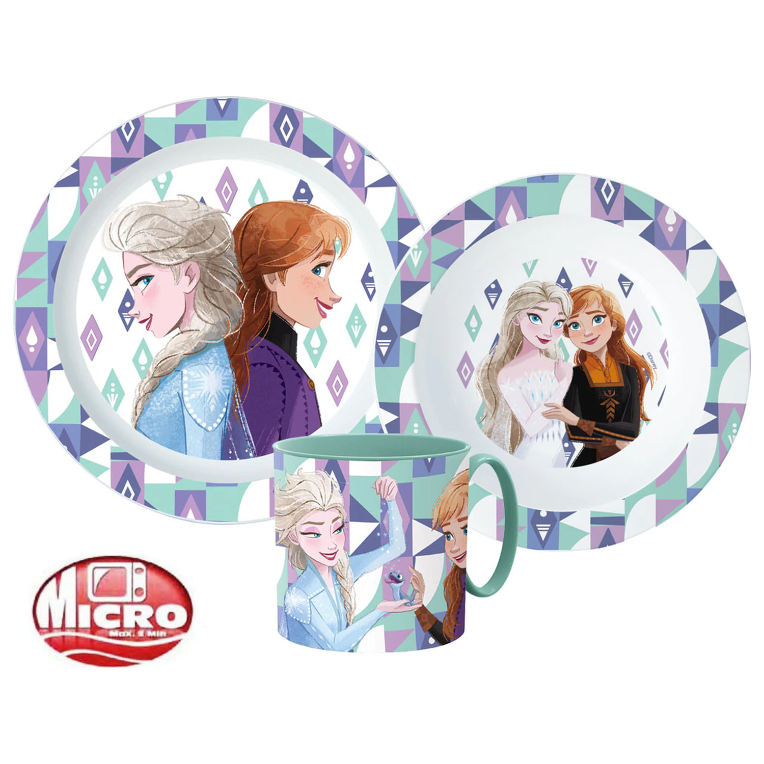 Disney Frozen Ice Magic jedilni servis, mikro plastični set s skodelico fotografija izdelka