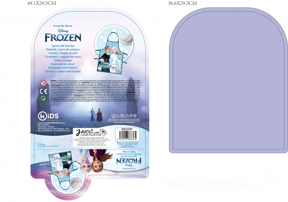 Disney Frozen Božični otroški predpasnik 2-delni set fotografija izdelka