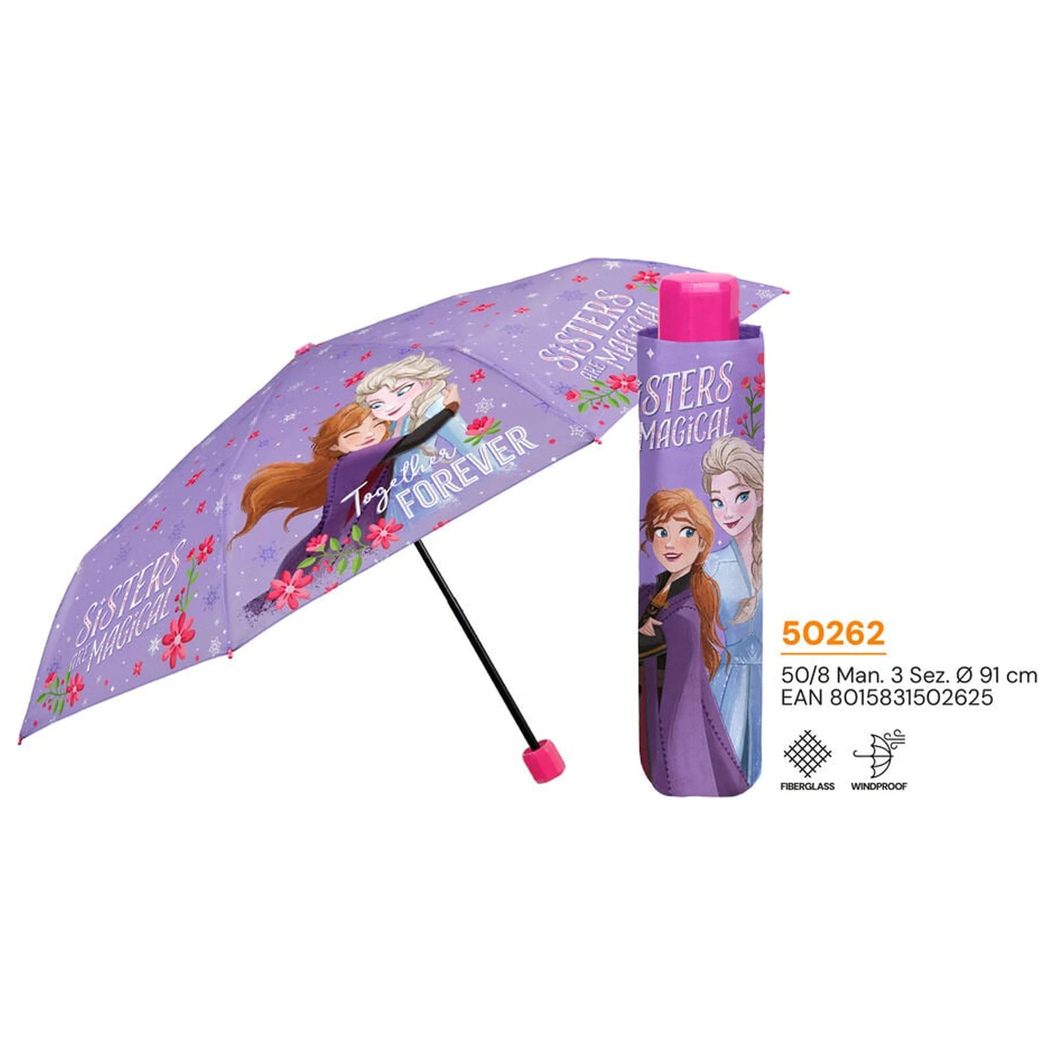 Disney Frozen ročno zložljiv dežnik 50cm fotografija izdelka