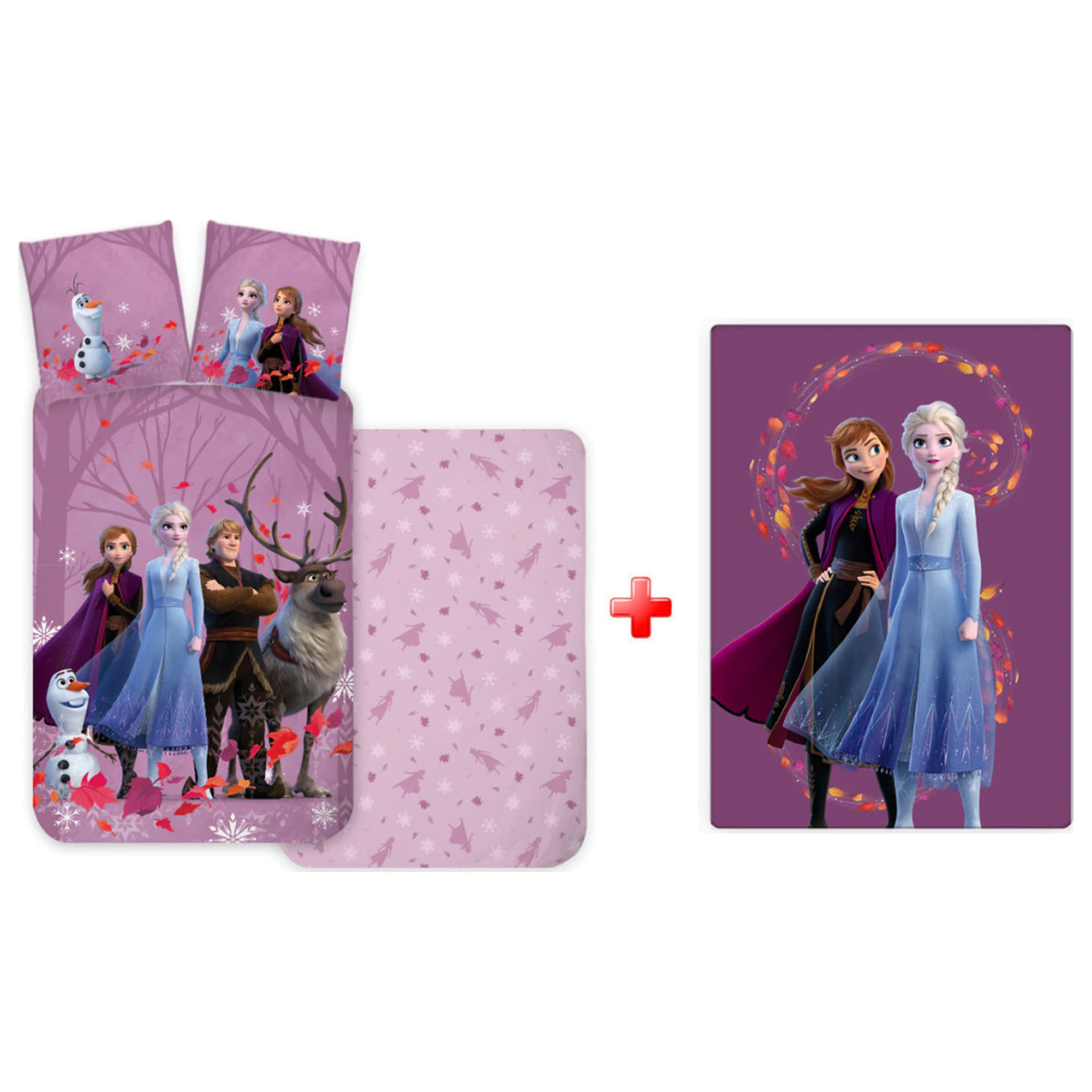 Disney Frozen Purple Wind otroška in malčkova prevleka za odejo in komplet flis odej fotografija izdelka