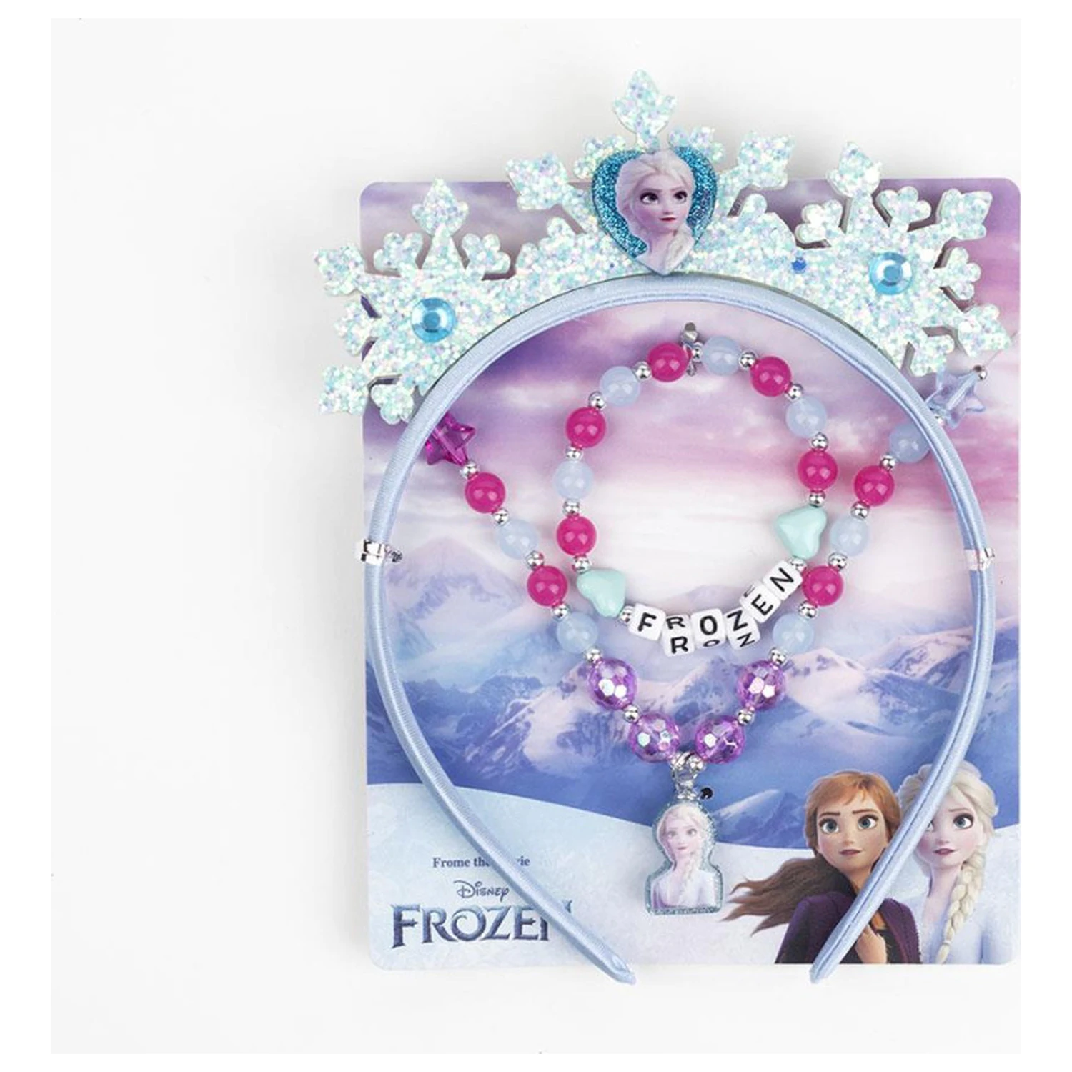Disney Frozen Royal Blue komplet nakita in naglavnega traku fotografija izdelka