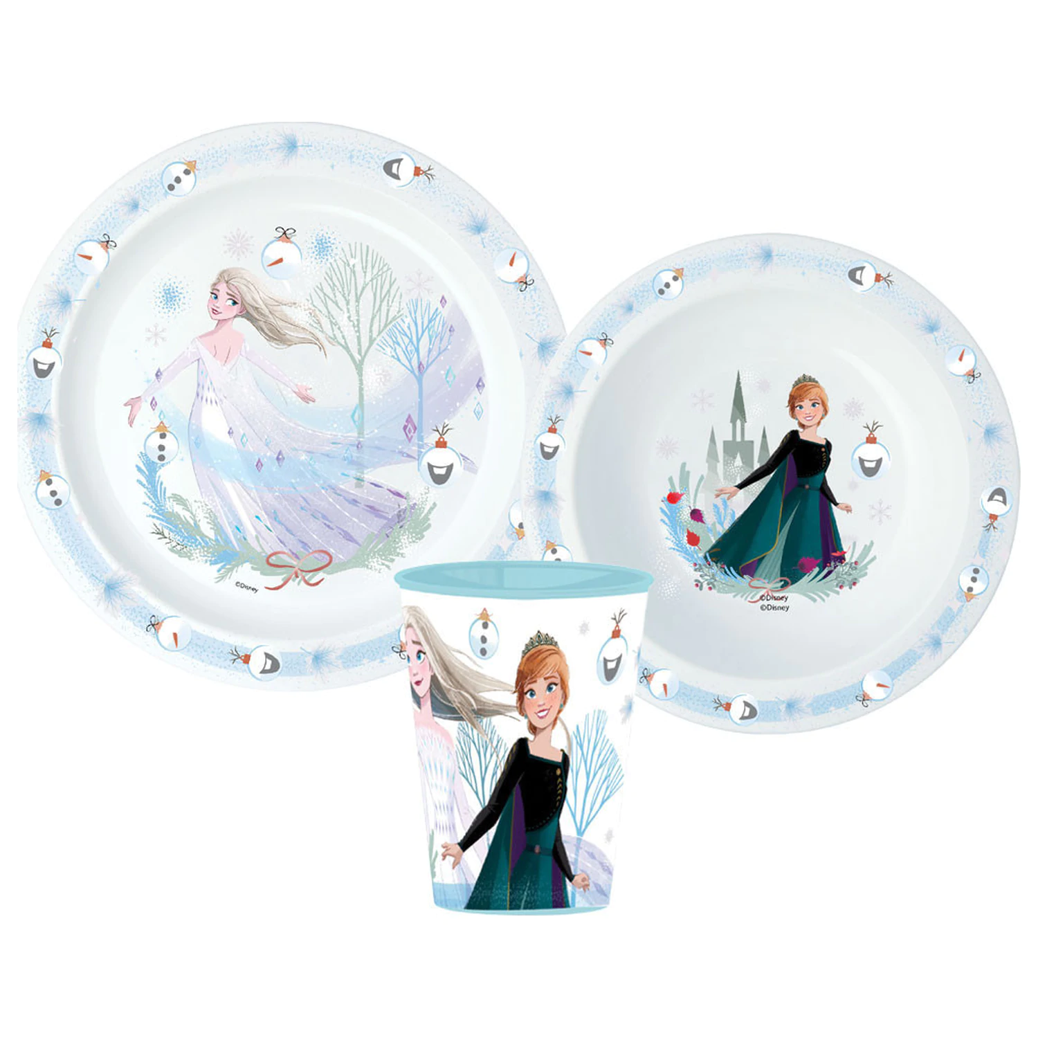 Disney Frozen Royally Cool Christmas komplet posode, mikro plastični set, s skodelico 260 ml fotografija izdelka