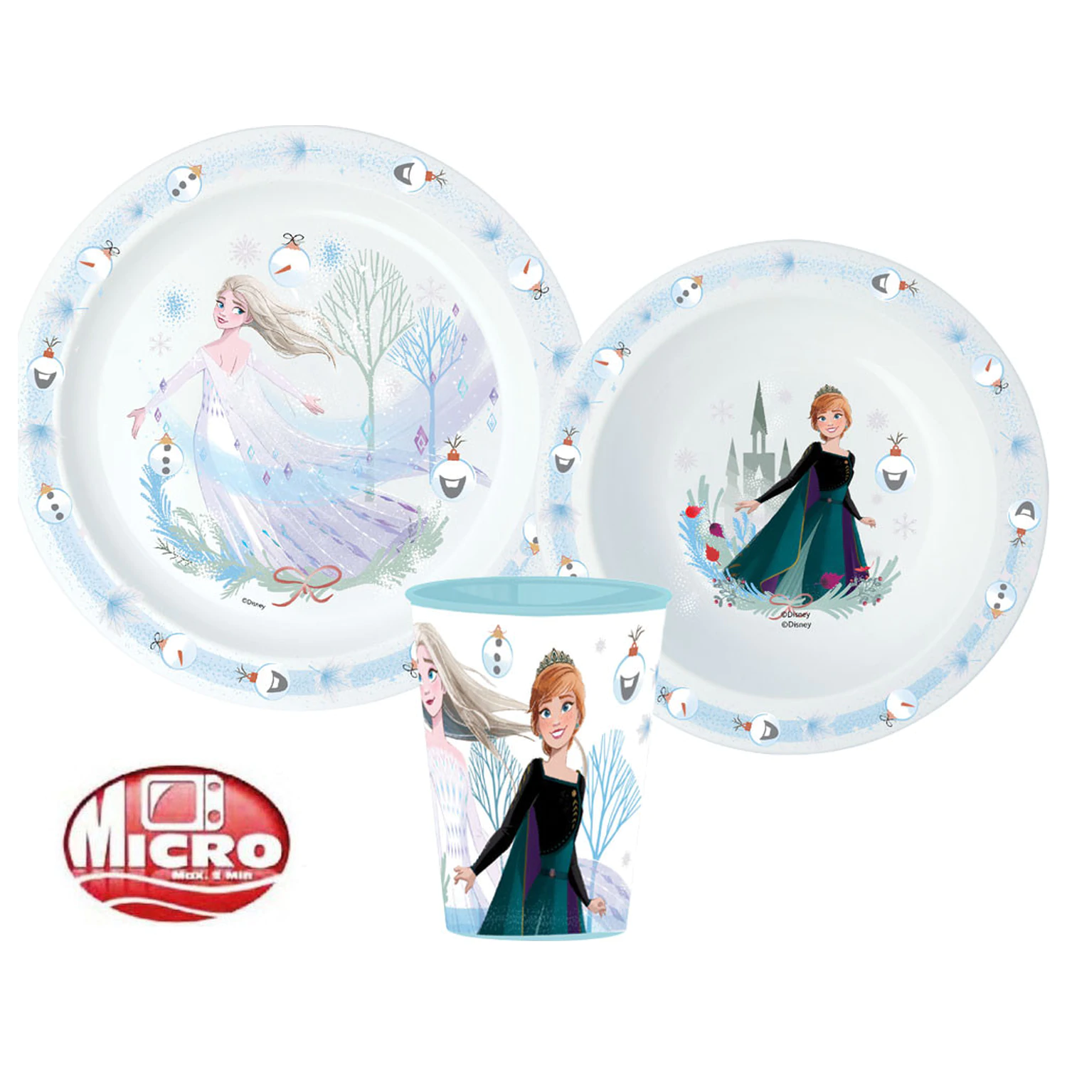 Disney Frozen Royally Cool Christmas komplet posode, mikro plastični set, s skodelico 260 ml fotografija izdelka