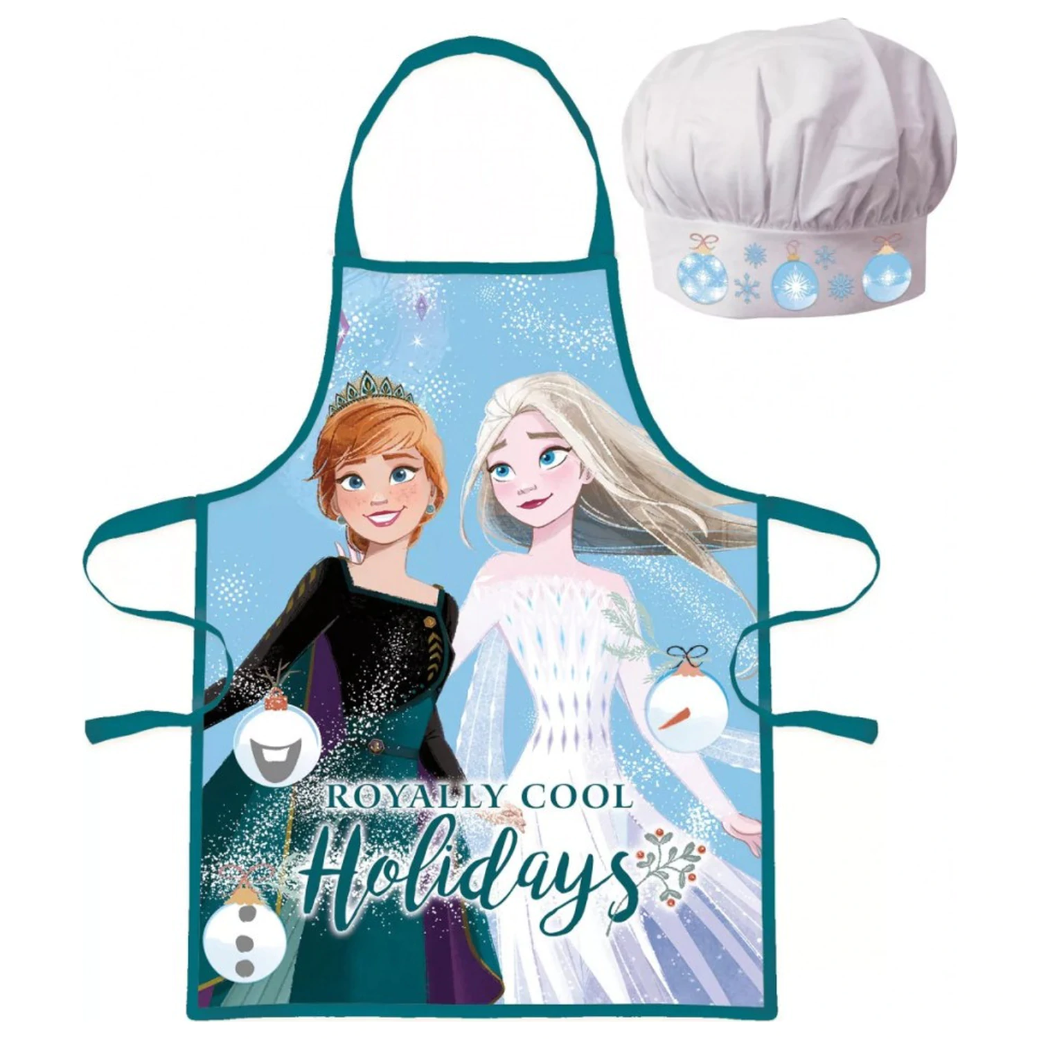 Disney Frozen Royally Cool božični predpasnik in set plastične namizne posode fotografija izdelka