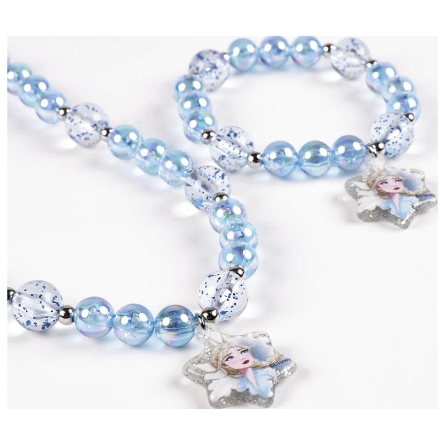 Disney Frozen Snowflake Ogrlica iz perlic in komplet zapestnic fotografija izdelka