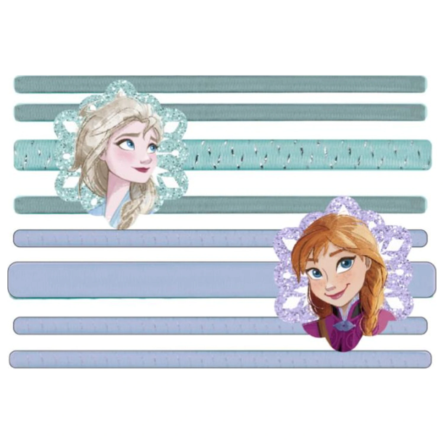Disney Frozen Snowflakes Komplet gumic za lase 8 kos fotografija izdelka