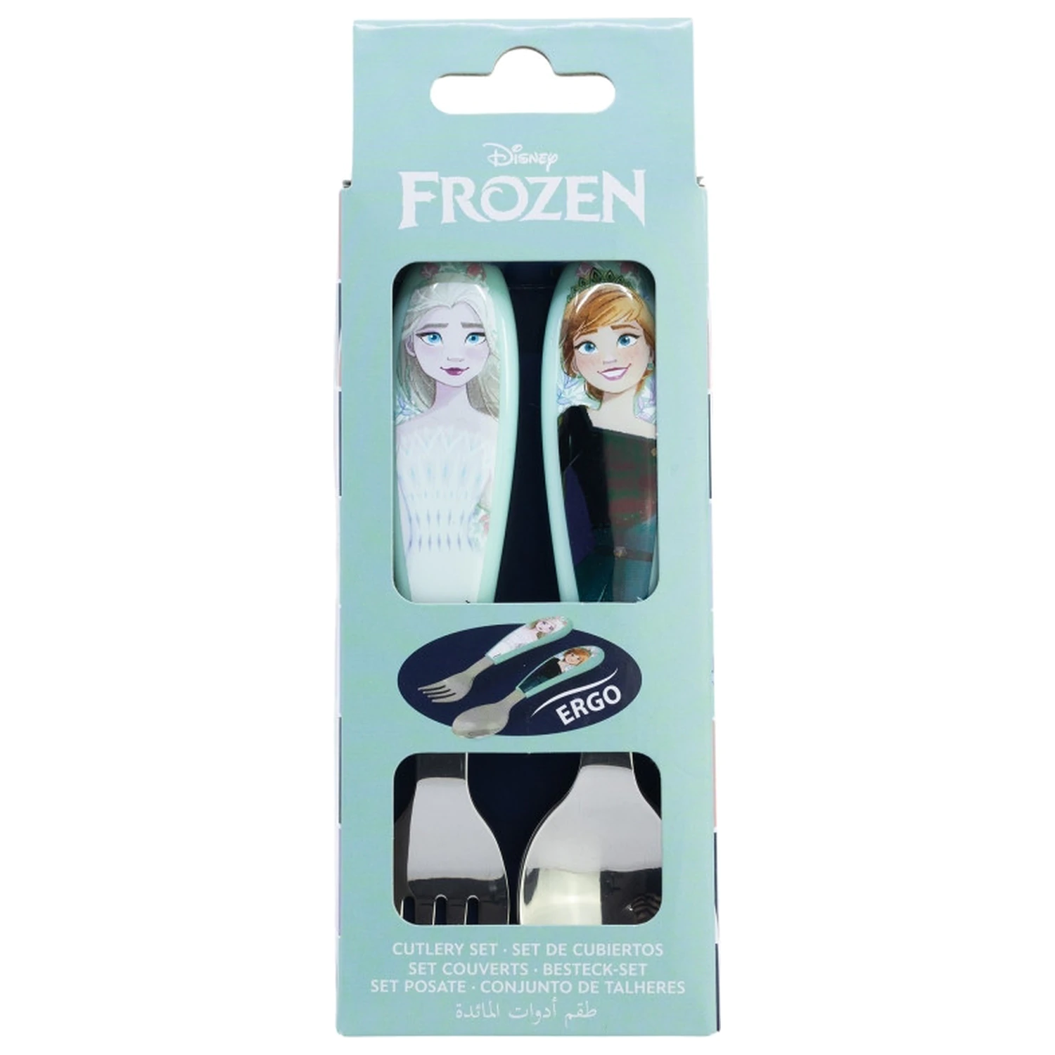 Disney Frozen Snowy Tale Kovinski Ergo set jedilnega pribora - 2 kosa fotografija izdelka