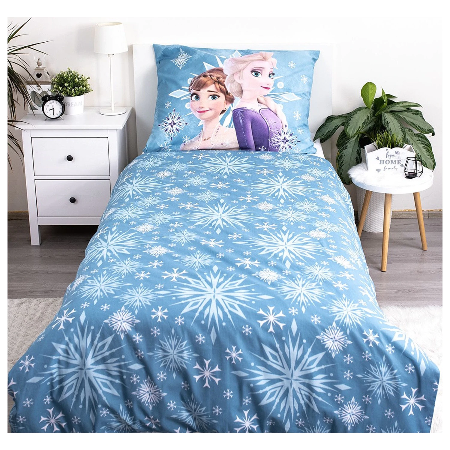 Disney Frozen beli otroški prevleka za odejo s snežinko fotografija izdelka