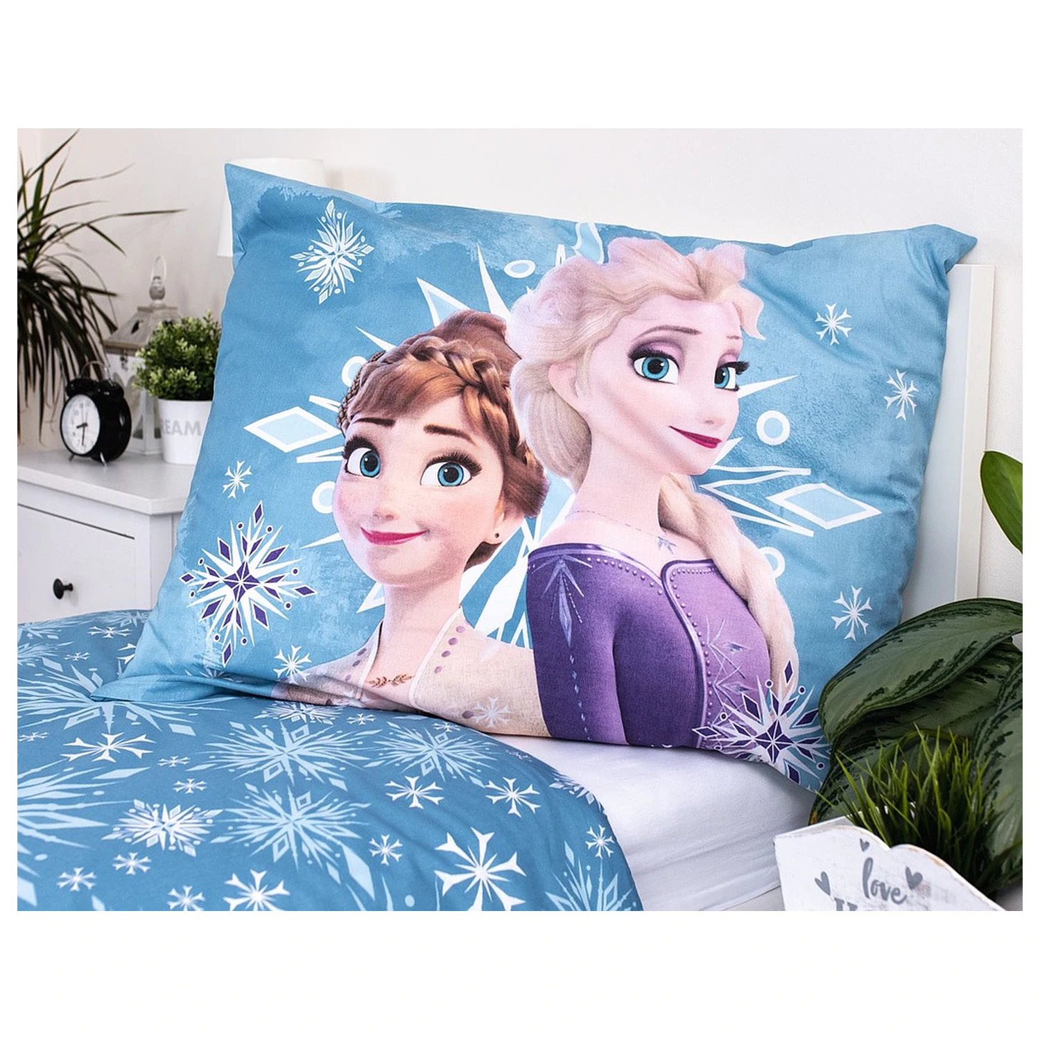 Disney Frozen beli otroški prevleka za odejo s snežinko fotografija izdelka