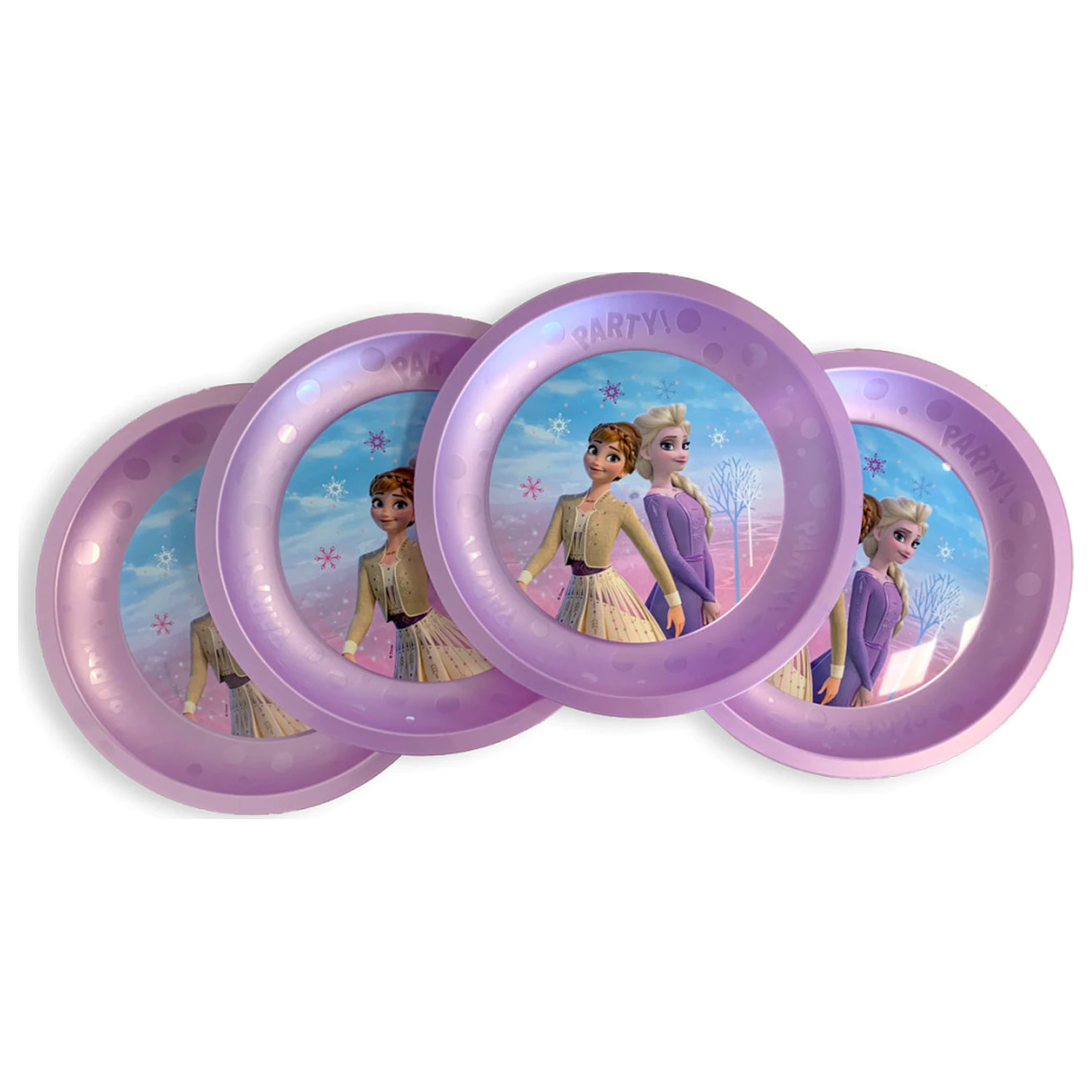 Disney Frozen Wind micro premium plastični ploščati krožnik 4-delni set 21 cm fotografija izdelka
