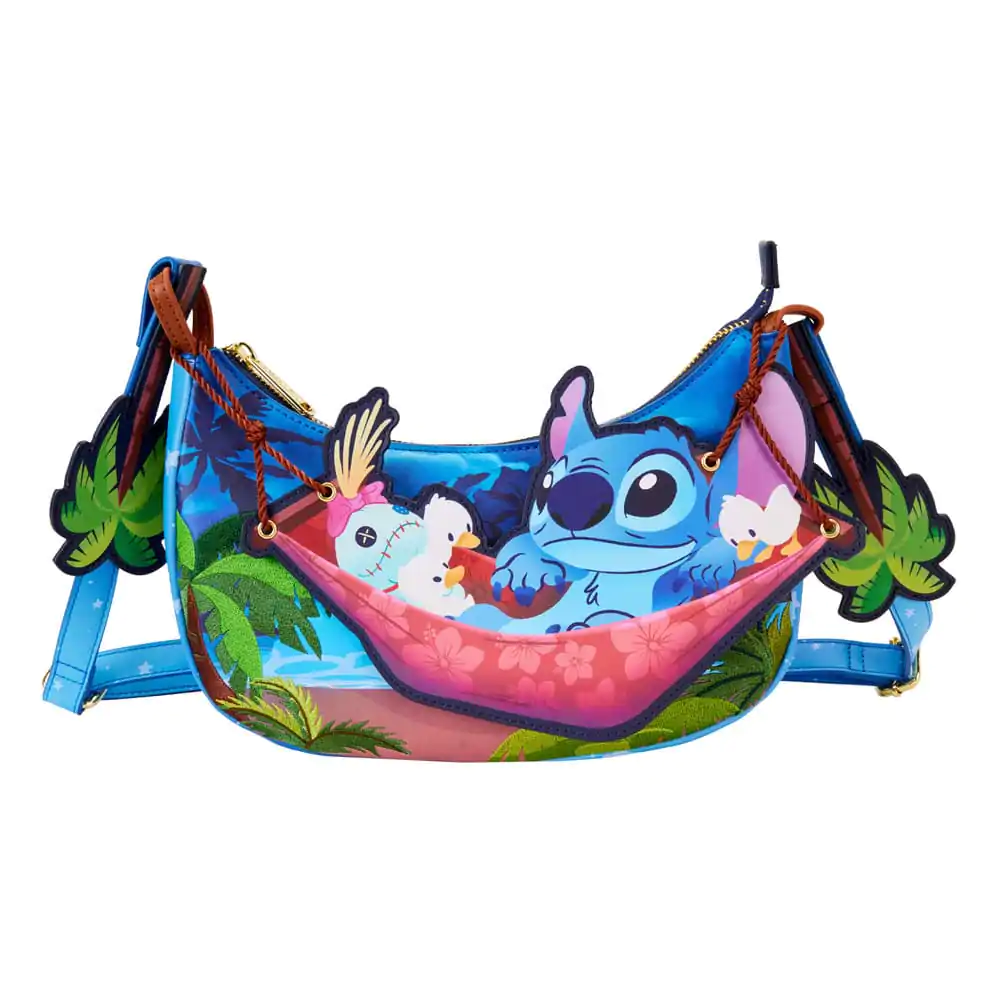 Disney by Loungefly Crossbody Lilo & Stitch Camping Cuties viseča mreža fotografija izdelka