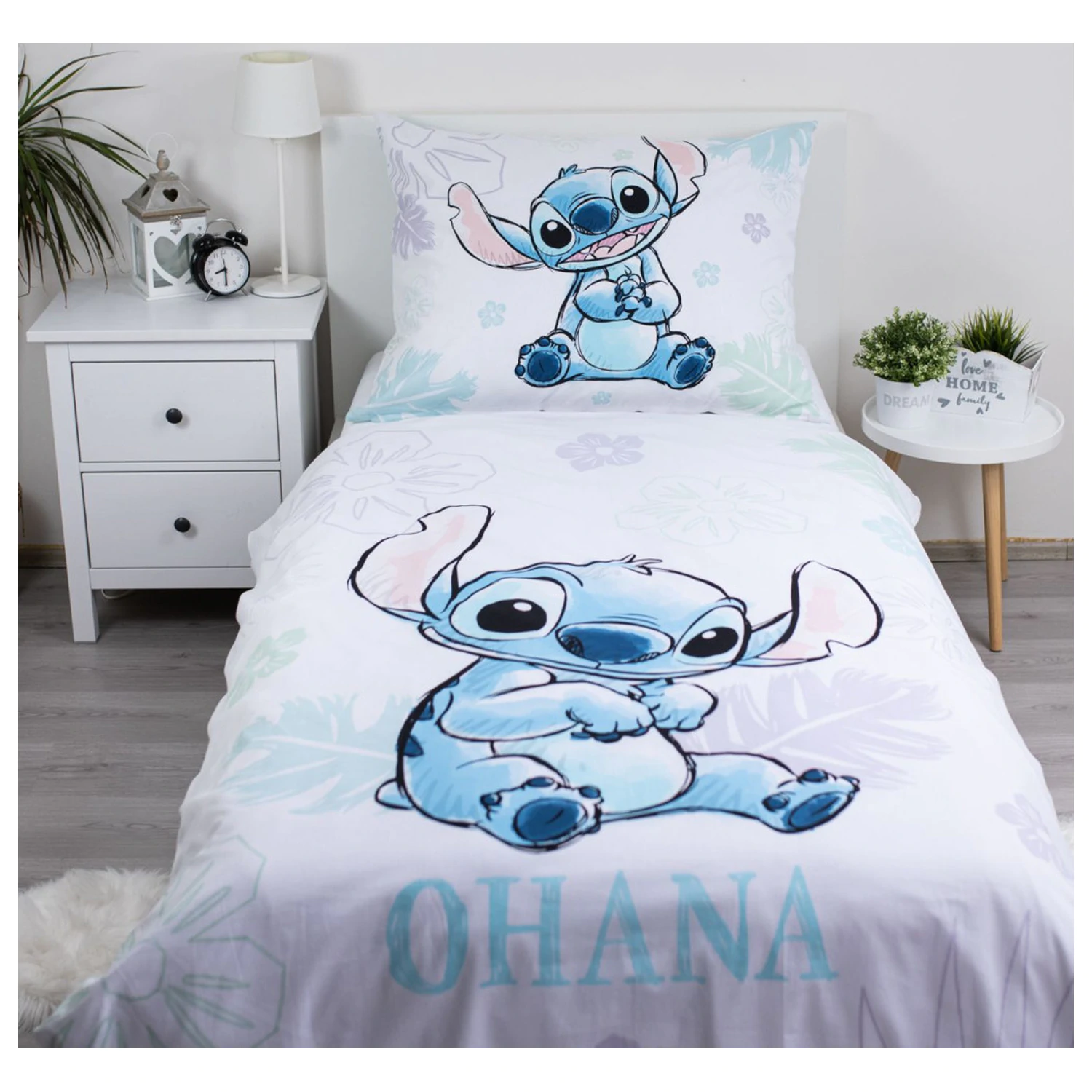 Disney Stitch Ohana belo prevleko za odejo fotografija izdelka