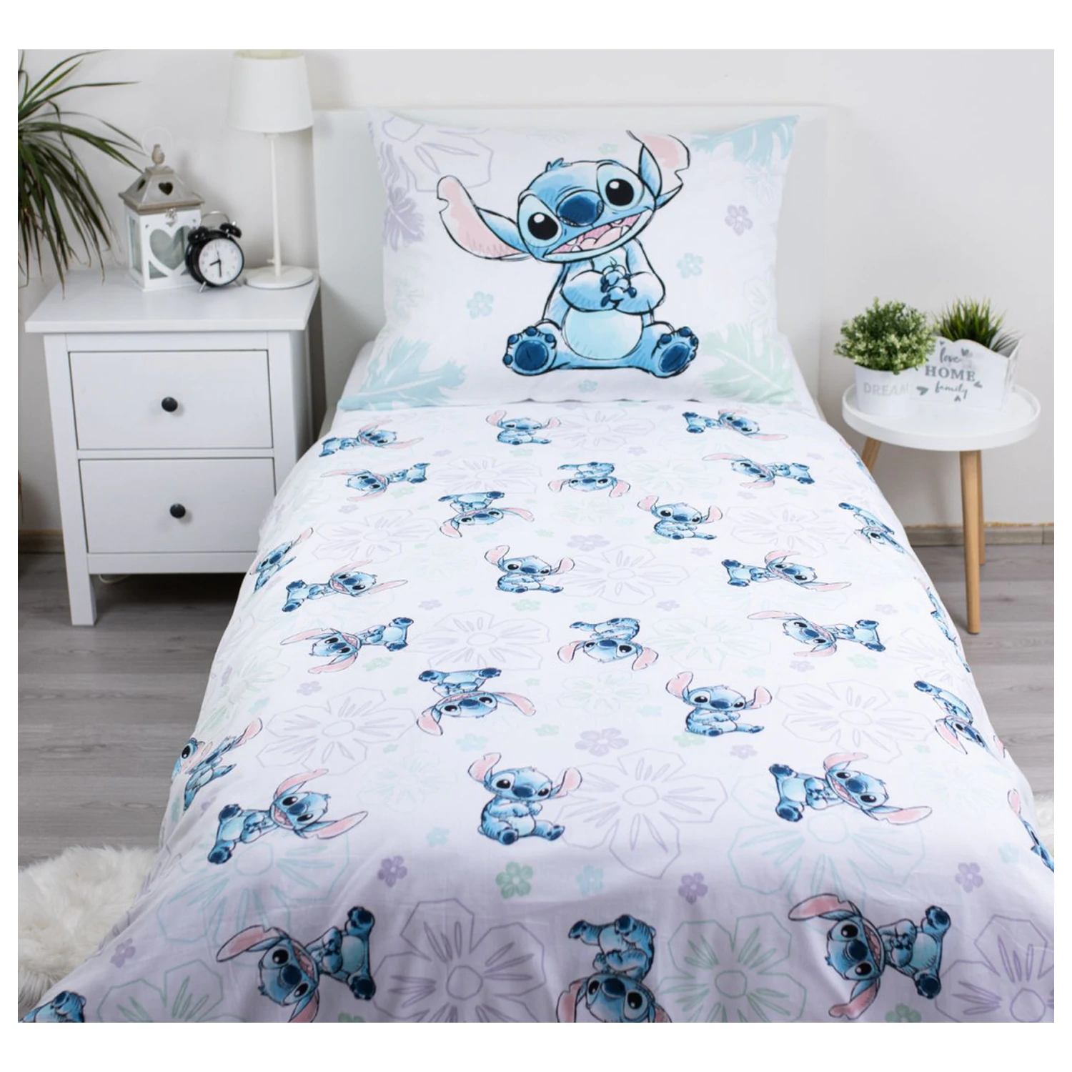 Disney Stitch Ohana belo prevleko za odejo fotografija izdelka