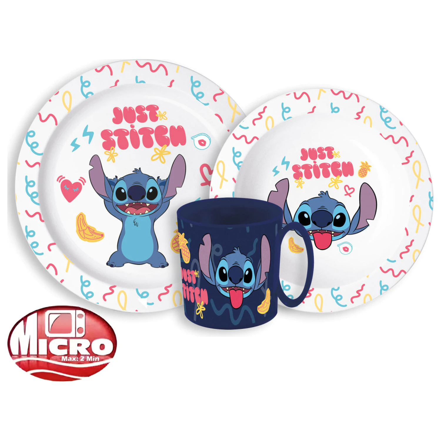 Disney Lilo & Stitch Palms Set za večerjo, mikro plastični set s skodelico fotografija izdelka
