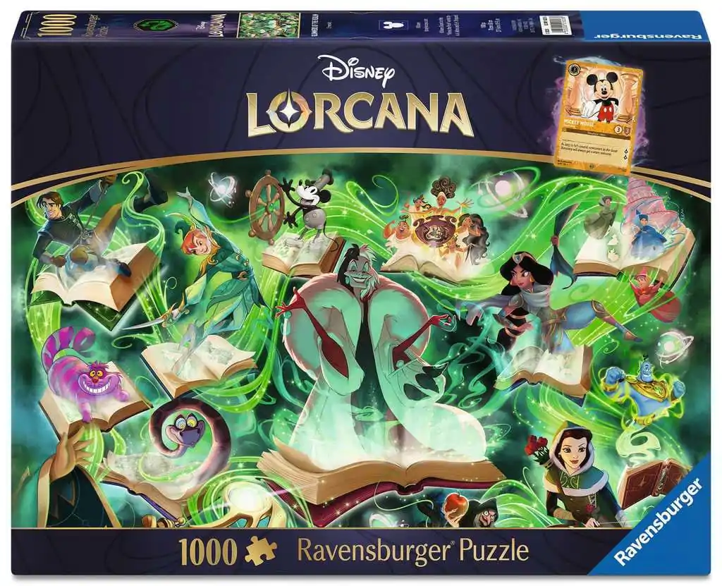 Disney Lorcana sestavljanka Glimmers of the Realm: Emerald (1000 kosov) fotografija izdelka