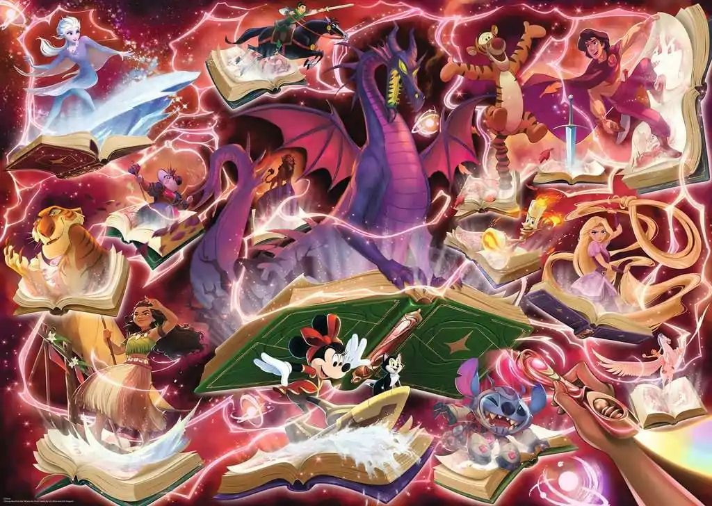 Disney Lorcana sestavljanka Glimmers of the Realm: Ruby (1000 kosov) fotografija izdelka