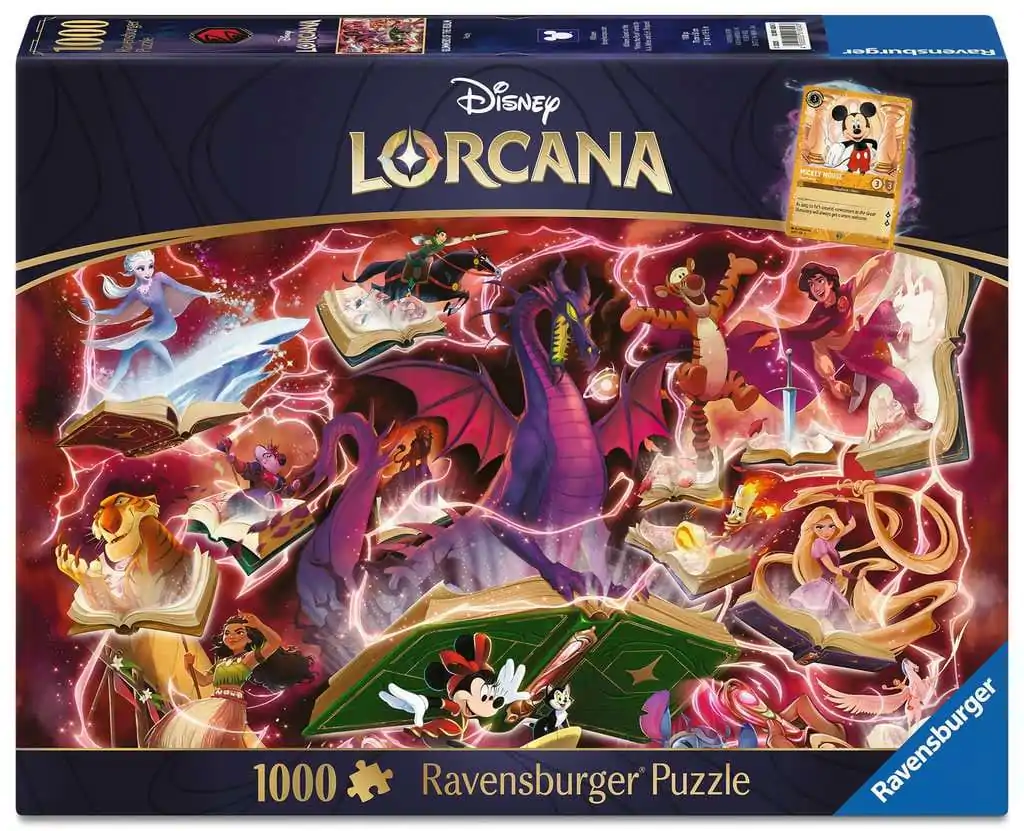 Disney Lorcana sestavljanka Glimmers of the Realm: Ruby (1000 kosov) fotografija izdelka