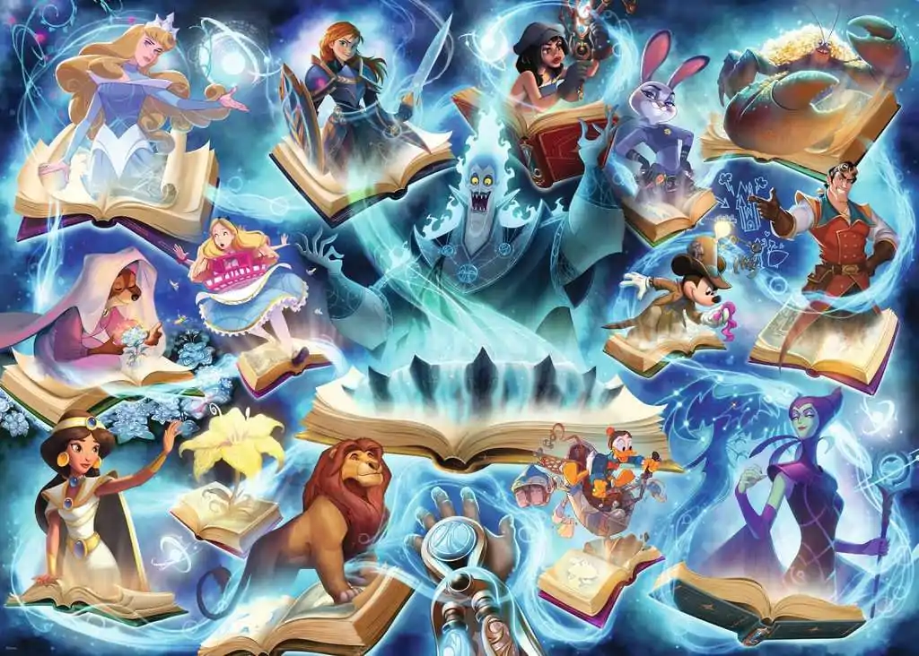 Disney Lorcana Jigsaw Puzzle Glimmers of the Realm: Sapphire (1000 kosov) fotografija izdelka