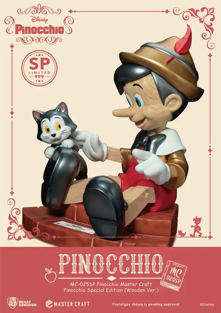 Disney Master Craft Kip Pinokio Wooden Ver. Special Edition 27 cm fotografija izdelka