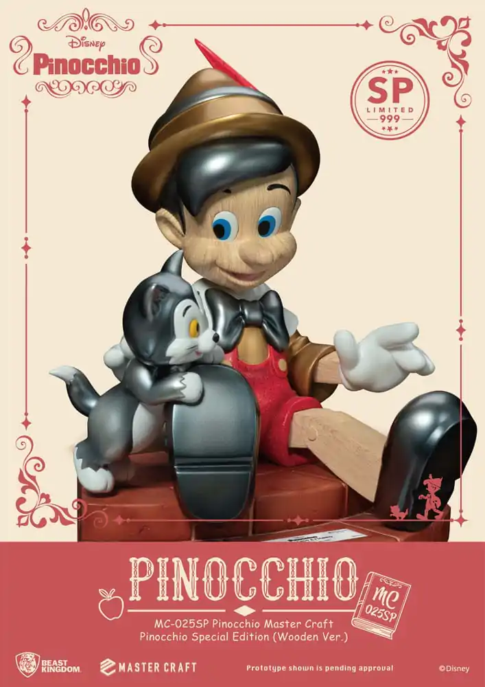 Disney Master Craft Kip Pinokio Wooden Ver. Special Edition 27 cm fotografija izdelka