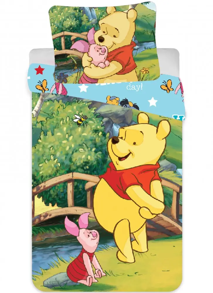 Disney Winnie the Pooh Otroška prevleka za odejo 90x140 cm, 40x55 cm fotografija izdelka