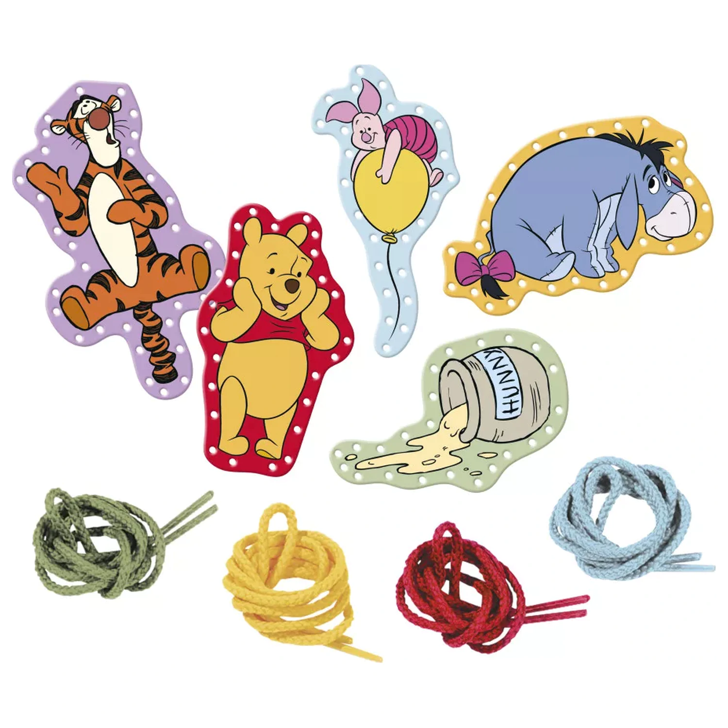 Disney Winnie the Pooh Happy Lacing Cards 5 kosov fotografija izdelka