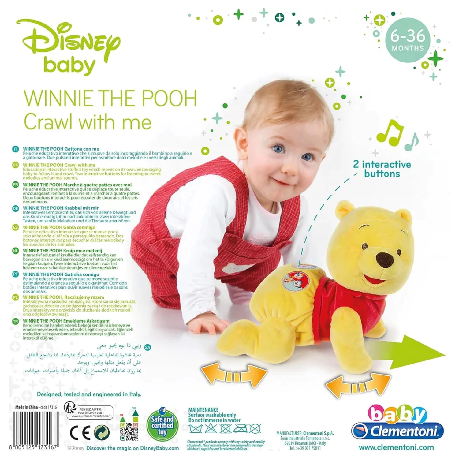 Disney Winnie the Pooh Srečna interaktivna plišasta figura, ki plazi fotografija izdelka