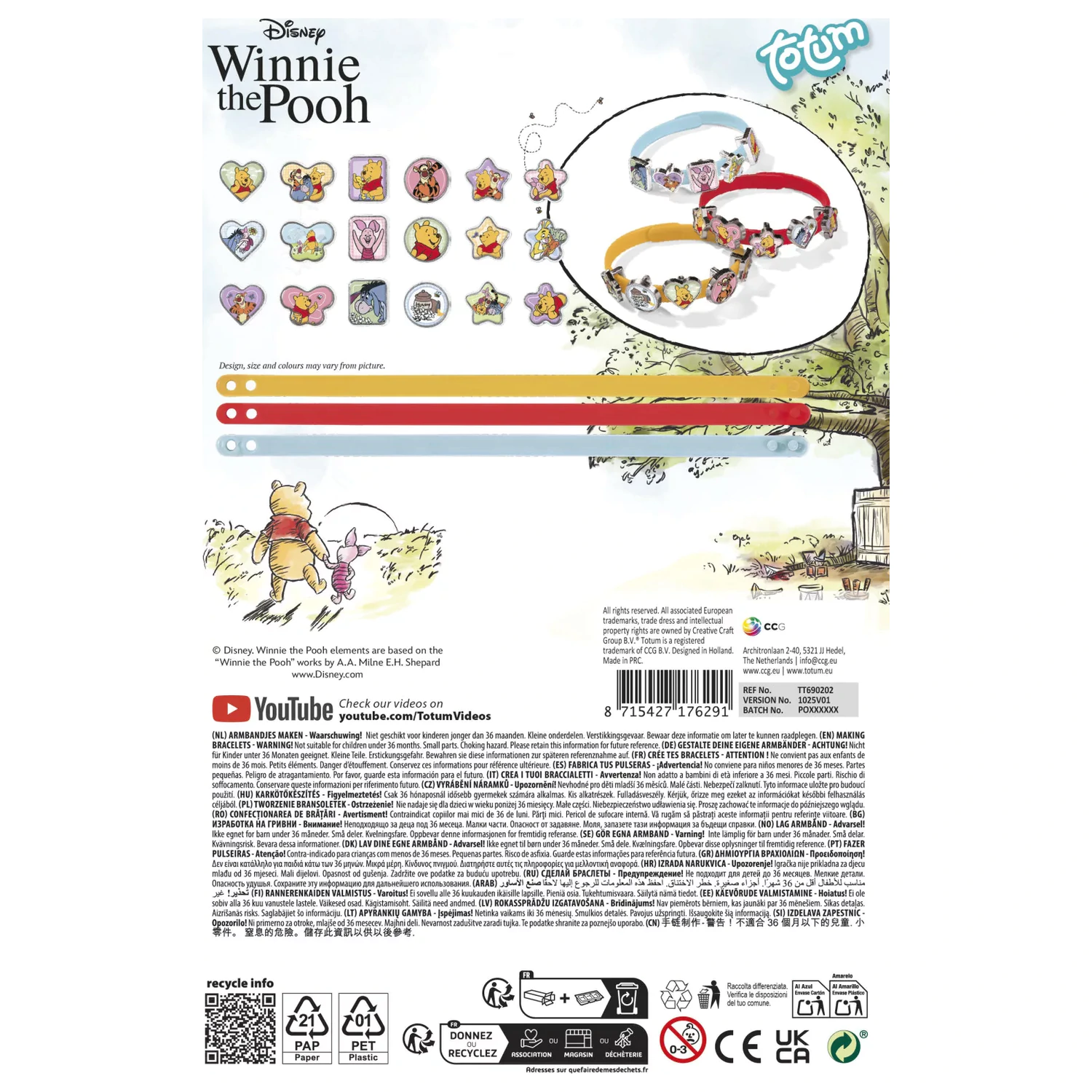 Disney Winnie the Pooh Happy komplet za izdelavo zapestnic fotografija izdelka