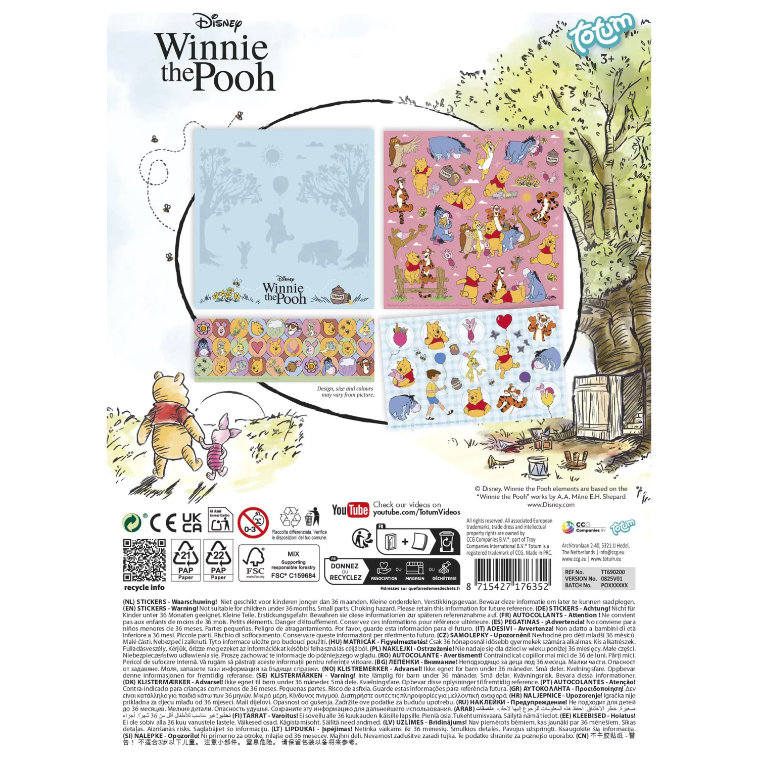 Disney Winnie the Pooh Happy Set nalepk fotografija izdelka