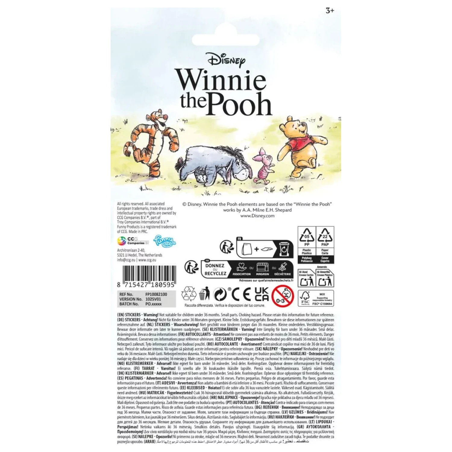 Disney Winnie the Pooh Hunny nalepka fotografija izdelka