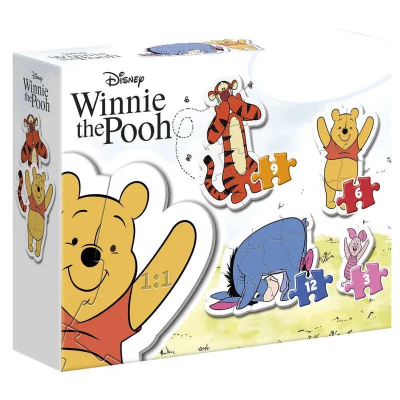 Disney Winnie the Pooh Moje prve puzzle 3-6-9-12 kosov fotografija izdelka