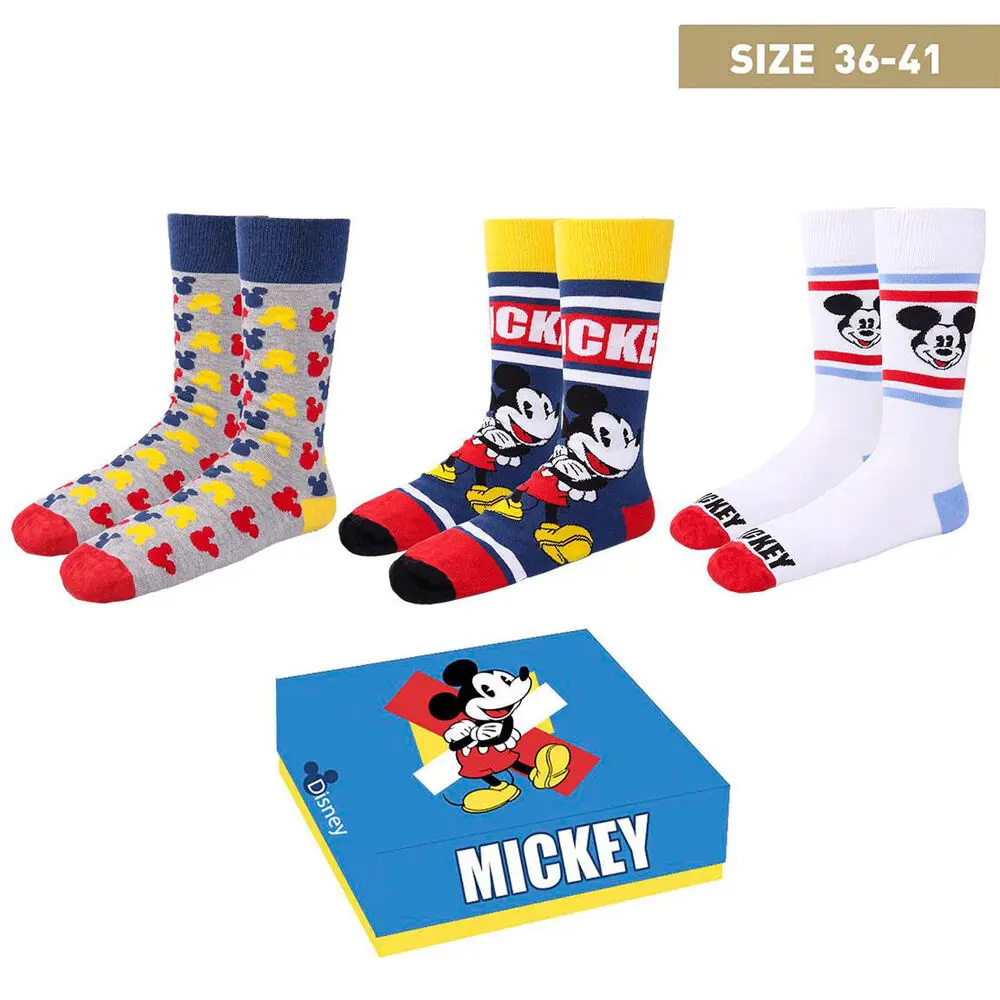 Disney Nogavice 3-Pack Mickey Mouse 36-41 fotografija izdelka