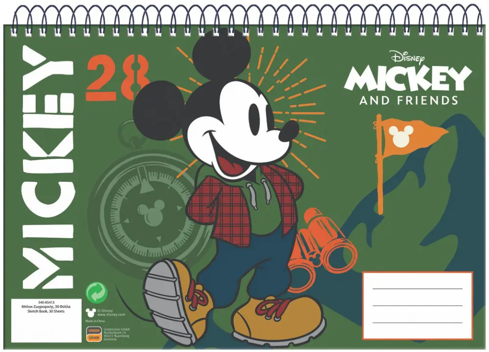 Disney Mickey A/4 spiralni skicirni blok 30 listov fotografija izdelka