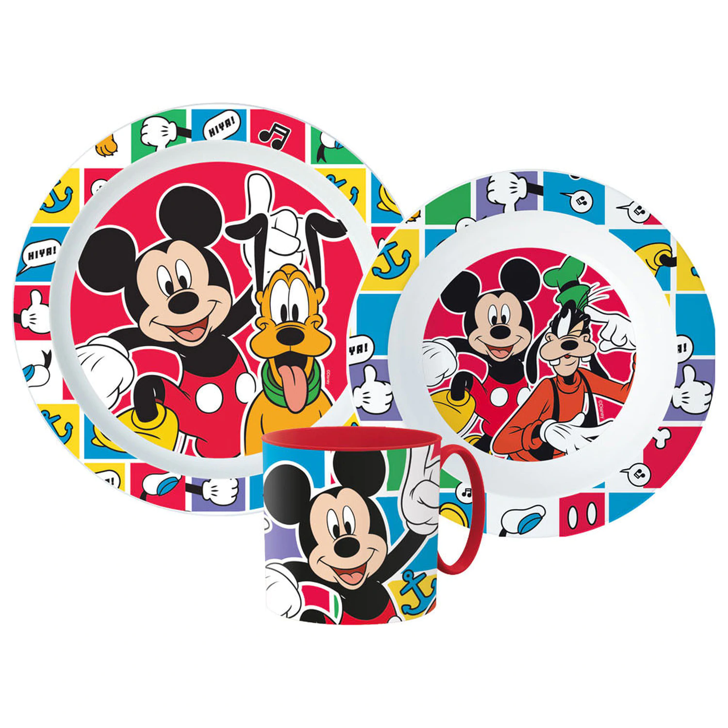 Disney Mickey Better Together Komplet posode, mikro plastični komplet s skodelico fotografija izdelka