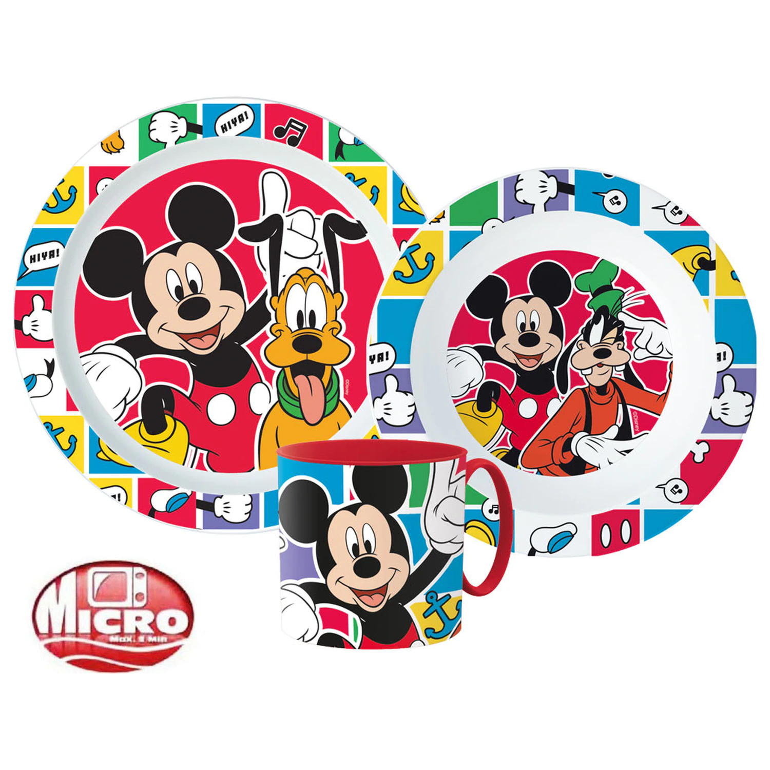 Disney Mickey Better Together Komplet posode, mikro plastični komplet s skodelico fotografija izdelka