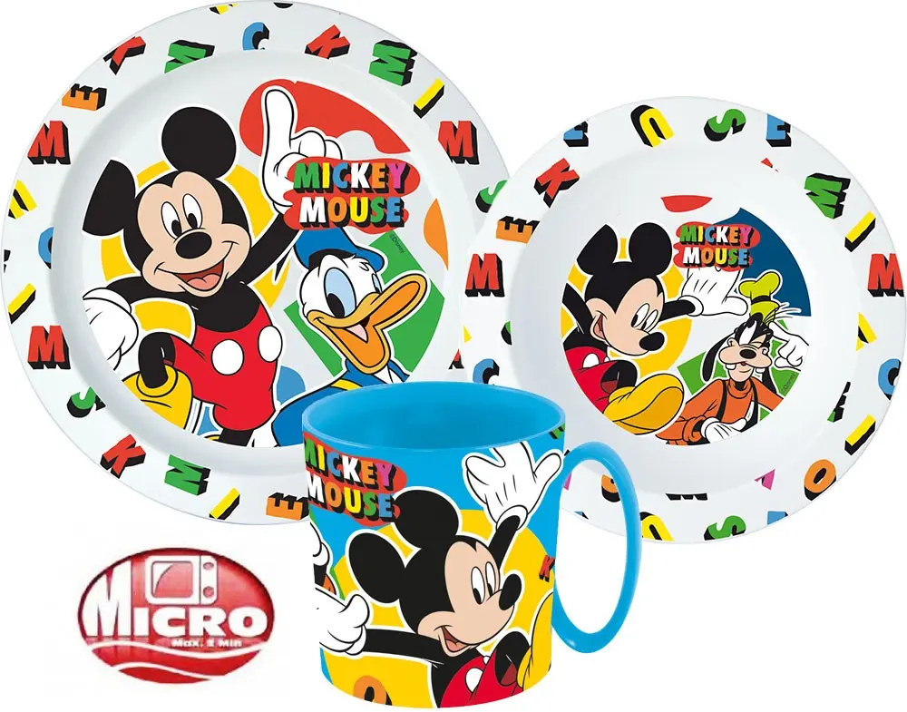 Disney Mickey jedilni set, Micro Plastic Set fotografija izdelka
