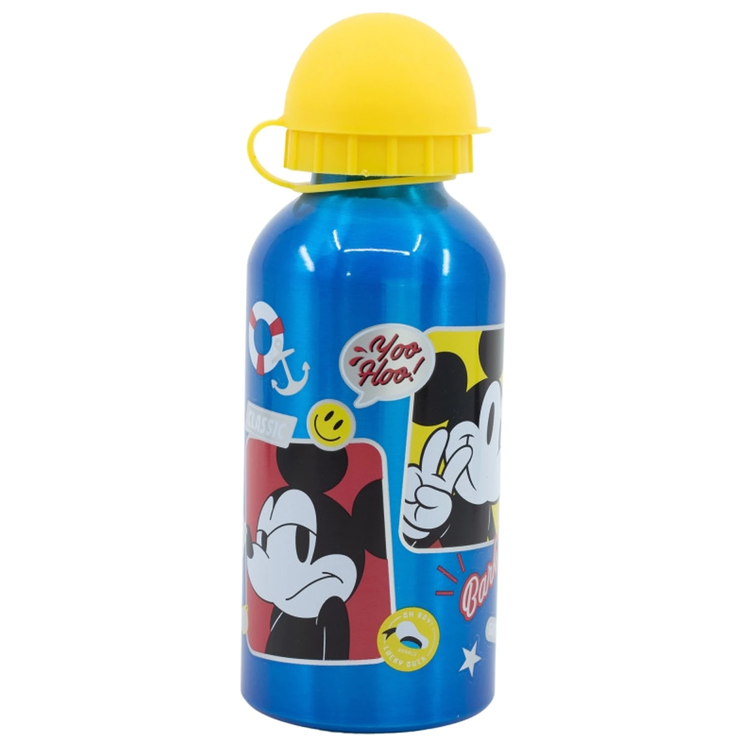 Disney Mickey Fun-Tastic aluminijasta steklenička za vodo s pokrovčkom za pitje 400 ml fotografija izdelka