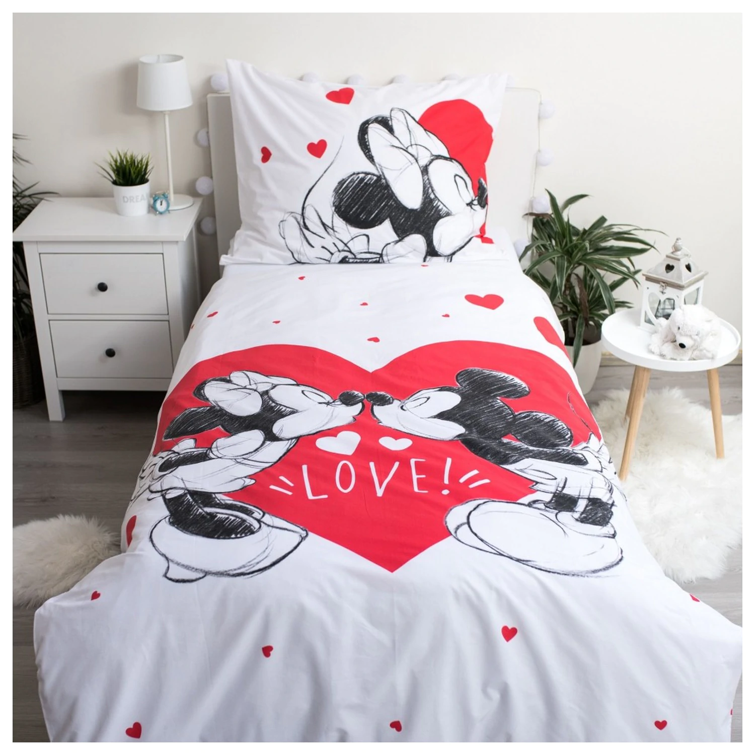 Disney Mickey, Minnie Love Prešita odeja fotografija izdelka