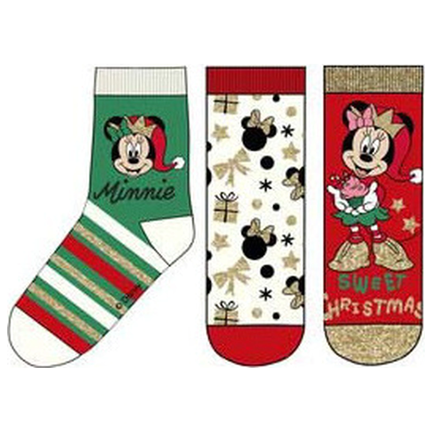 Disney Mickey, Minnie Surprise Christmas otroške nogavice 23/26 fotografija izdelka