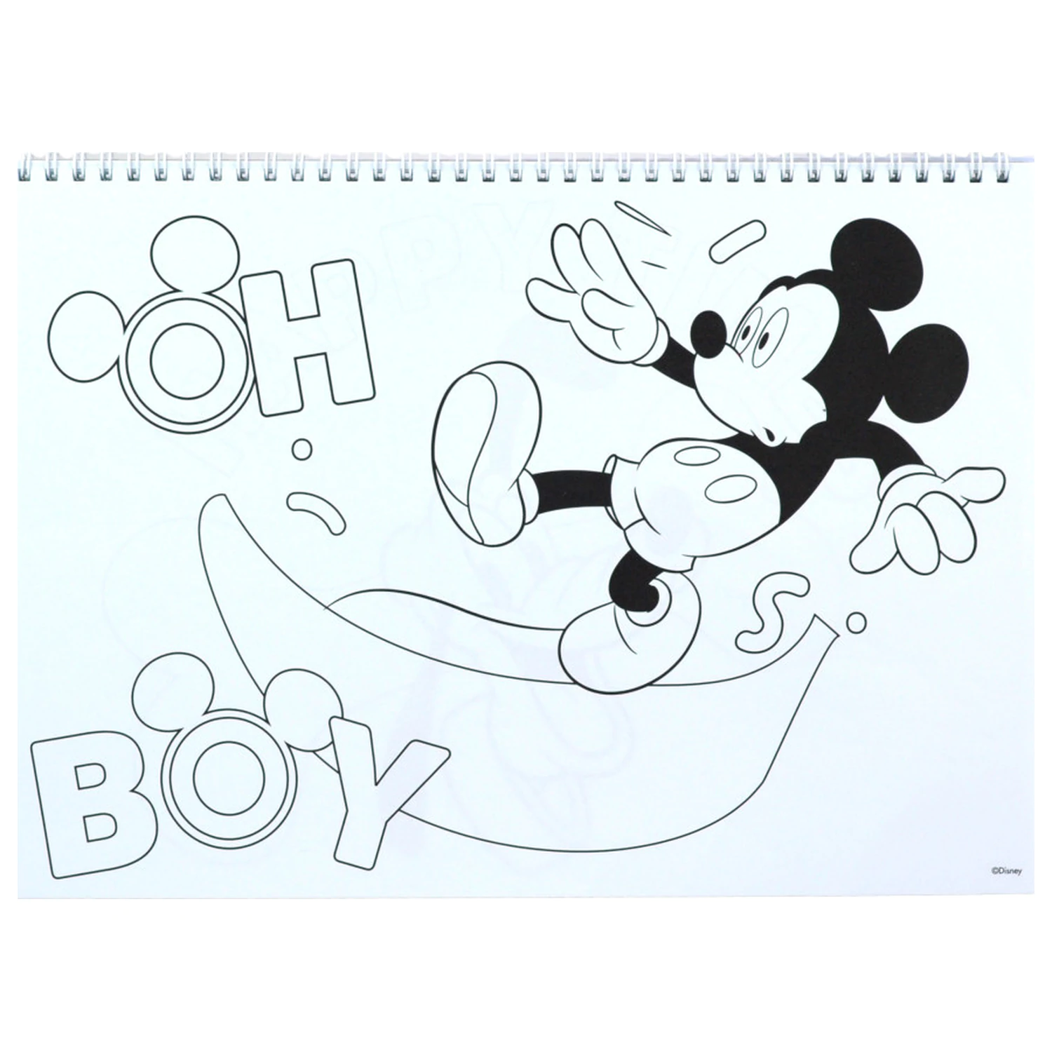 Disney Mickey Oh Boy A/4 spiralni skicirni blok 40 listov z nalepkami fotografija izdelka