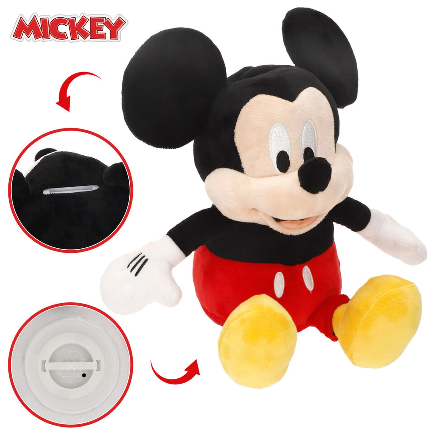 Disney Mickey denarnica, plišasta igrača, 20 cm fotografija izdelka
