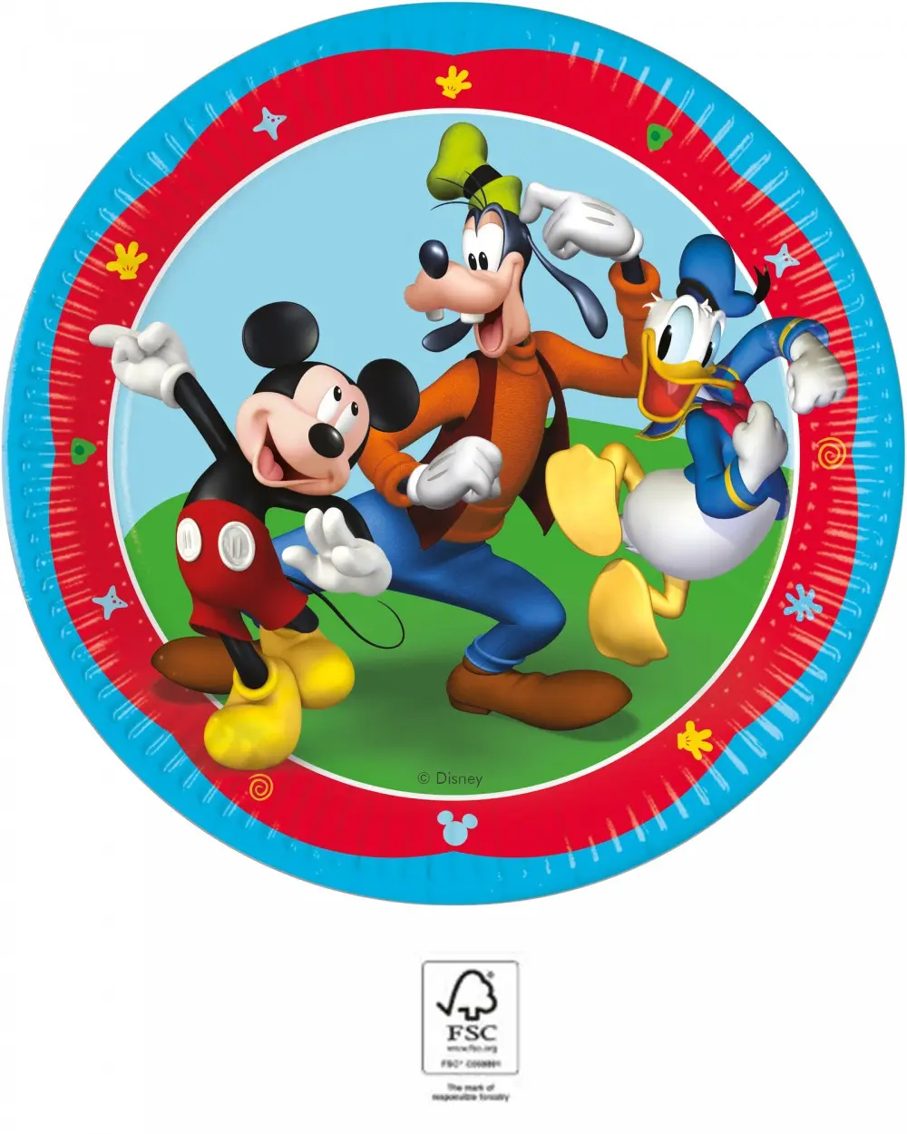 Disney Mickey Rock the House Papirnati krožniki 8 kos 23 cm FSC fotografija izdelka