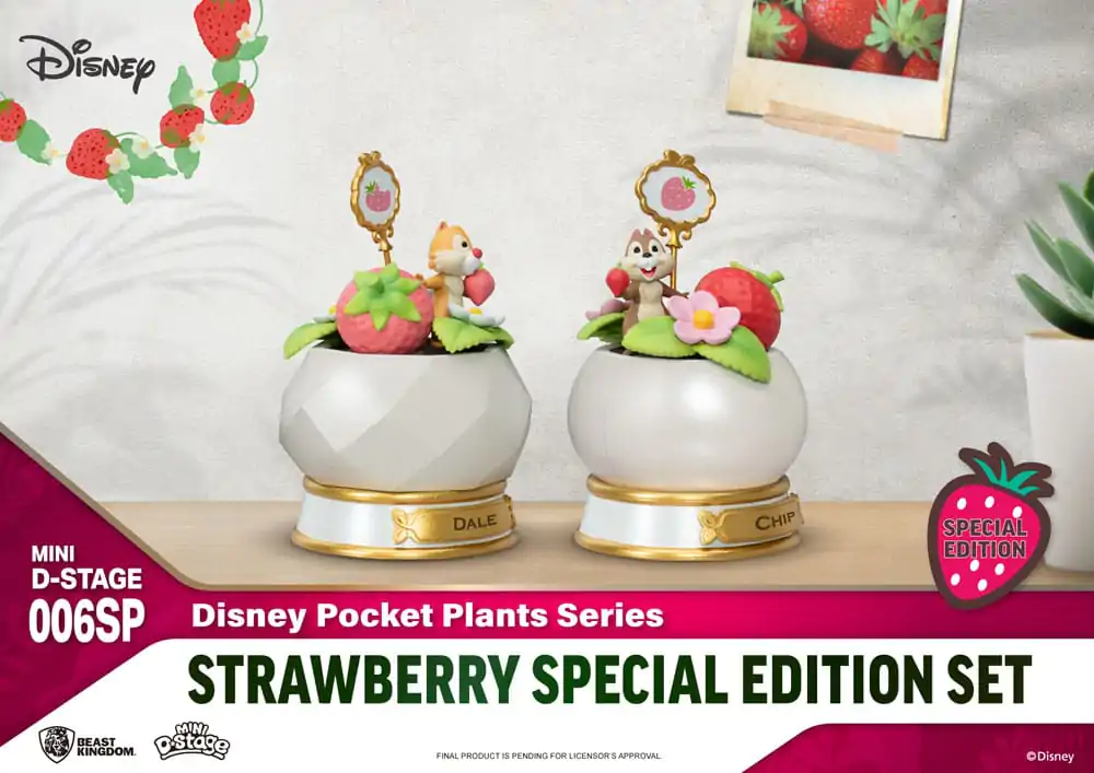 Disney Mini Diorama Stage Figurice Pocket Plants Series Strawberry Special Edition Set 12 cm fotografija izdelka